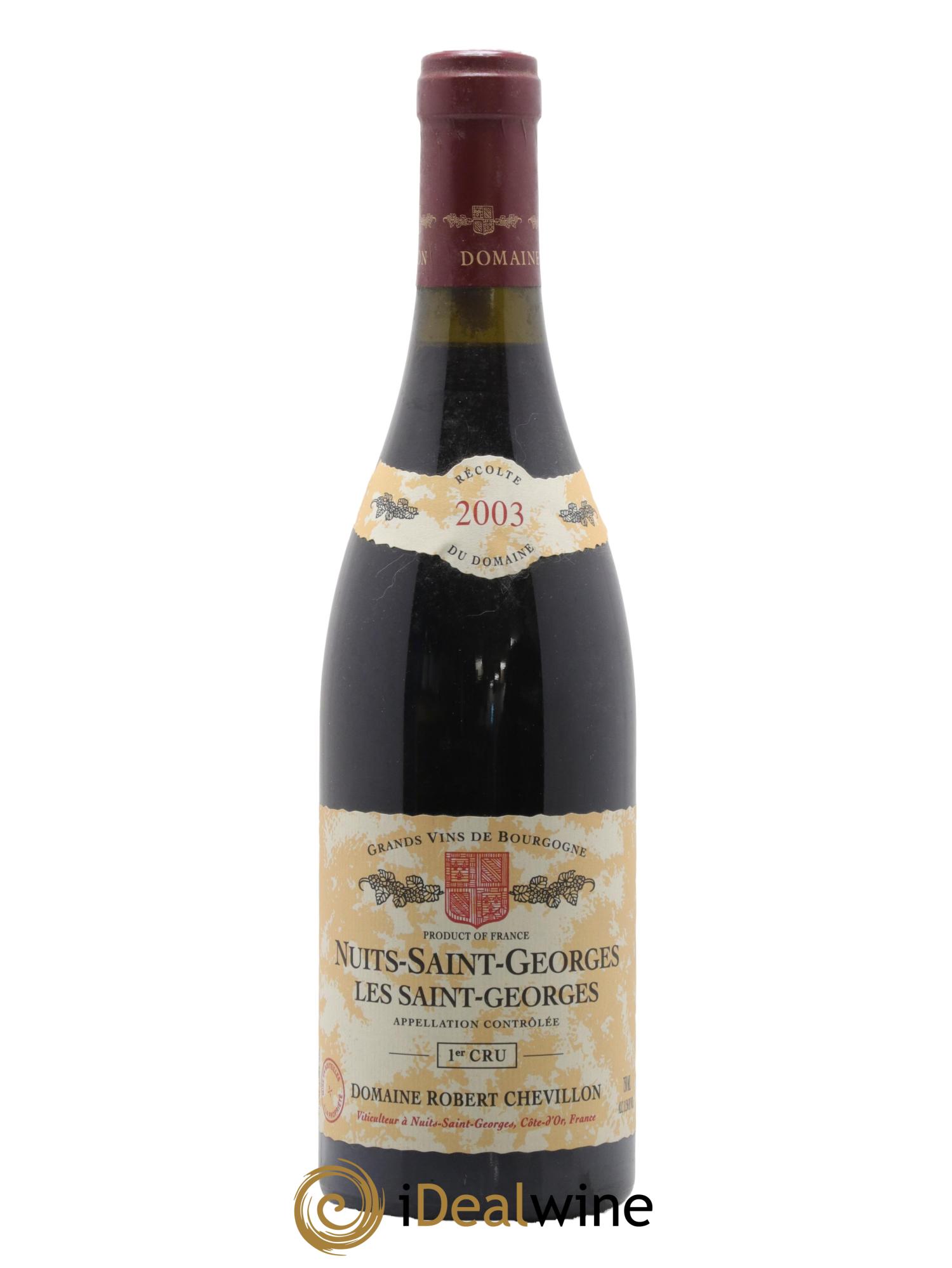 Nuits-Saint-Georges 1er Cru Les Saint Georges Robert Chevillon 2003 - Lot de 1 bouteille - 0