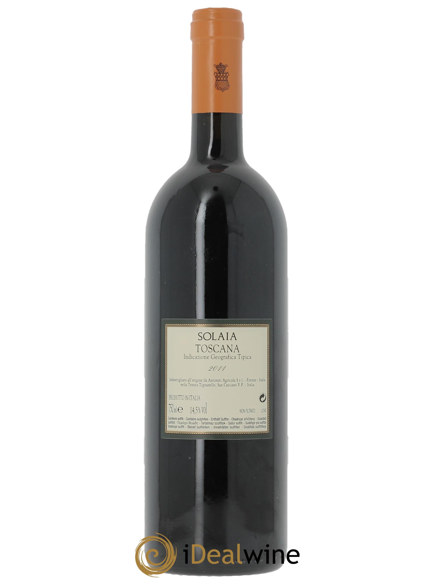 Toscana IGT Solaia Tenuta Tignanello - Marchesi Antinori (CBO a partir de 1 bt) 2011 - Lot de 1 bouteille - 2