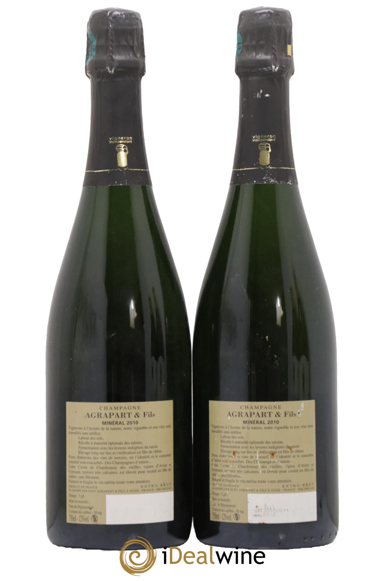 Minéral Blanc de Blancs  Extra-Brut Agrapart & Fils 2010 - Lot of 2 bottles - 1