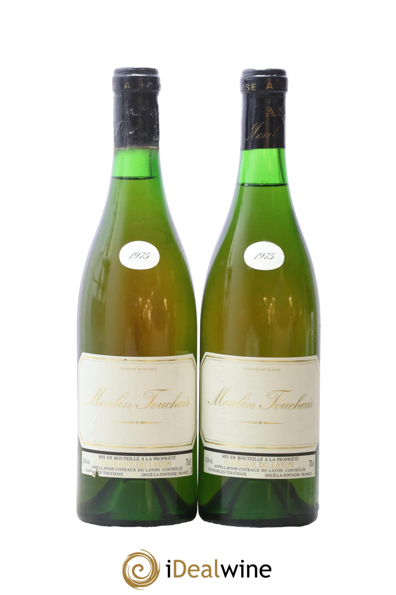 Coteaux du Layon Moulin Touchais 1975 - Lot of 2 bottles - 0