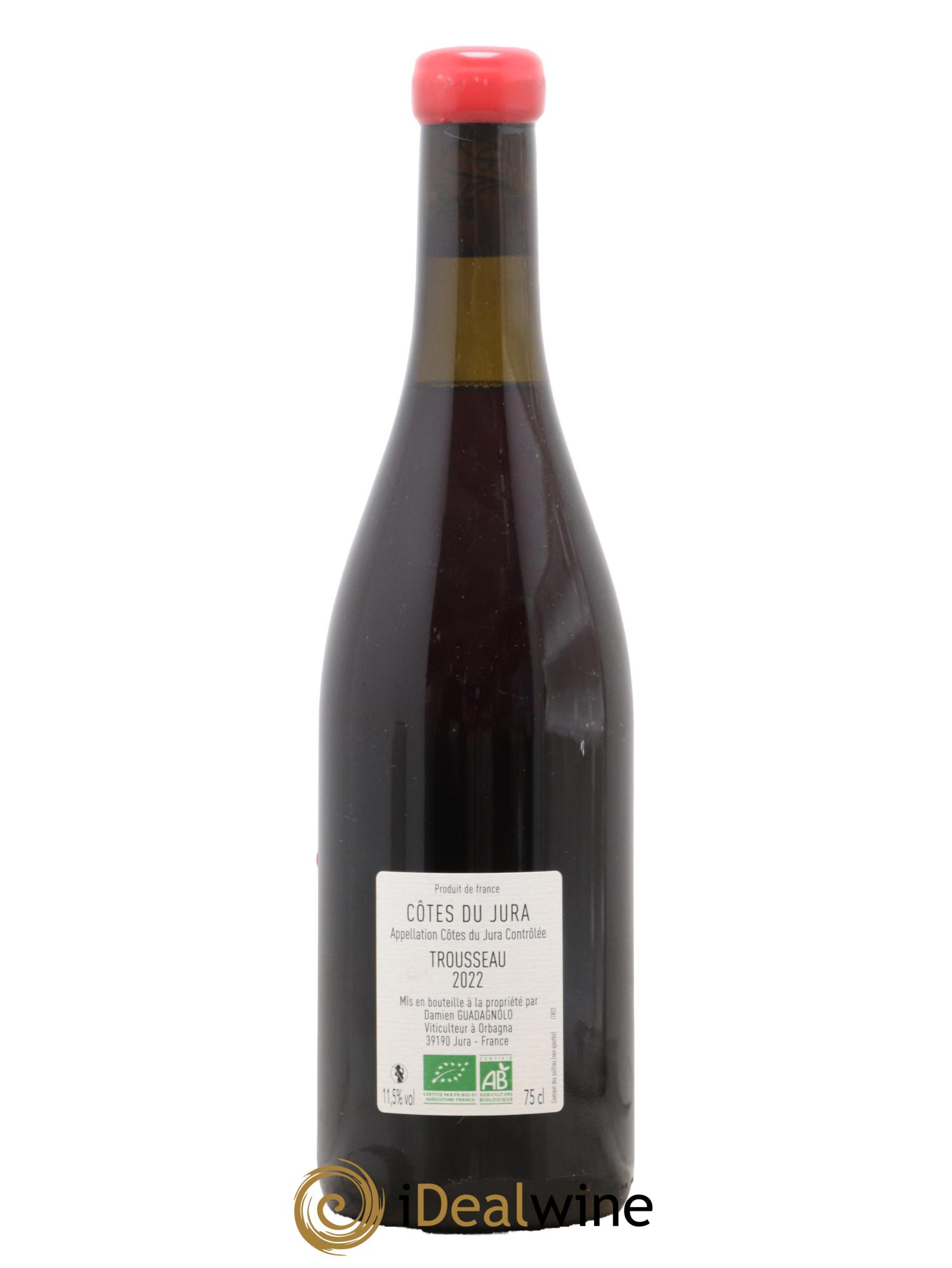 Côtes du Jura Trousseau Damien Guadagnolo 2022 - Lot de 1 bouteille - 1
