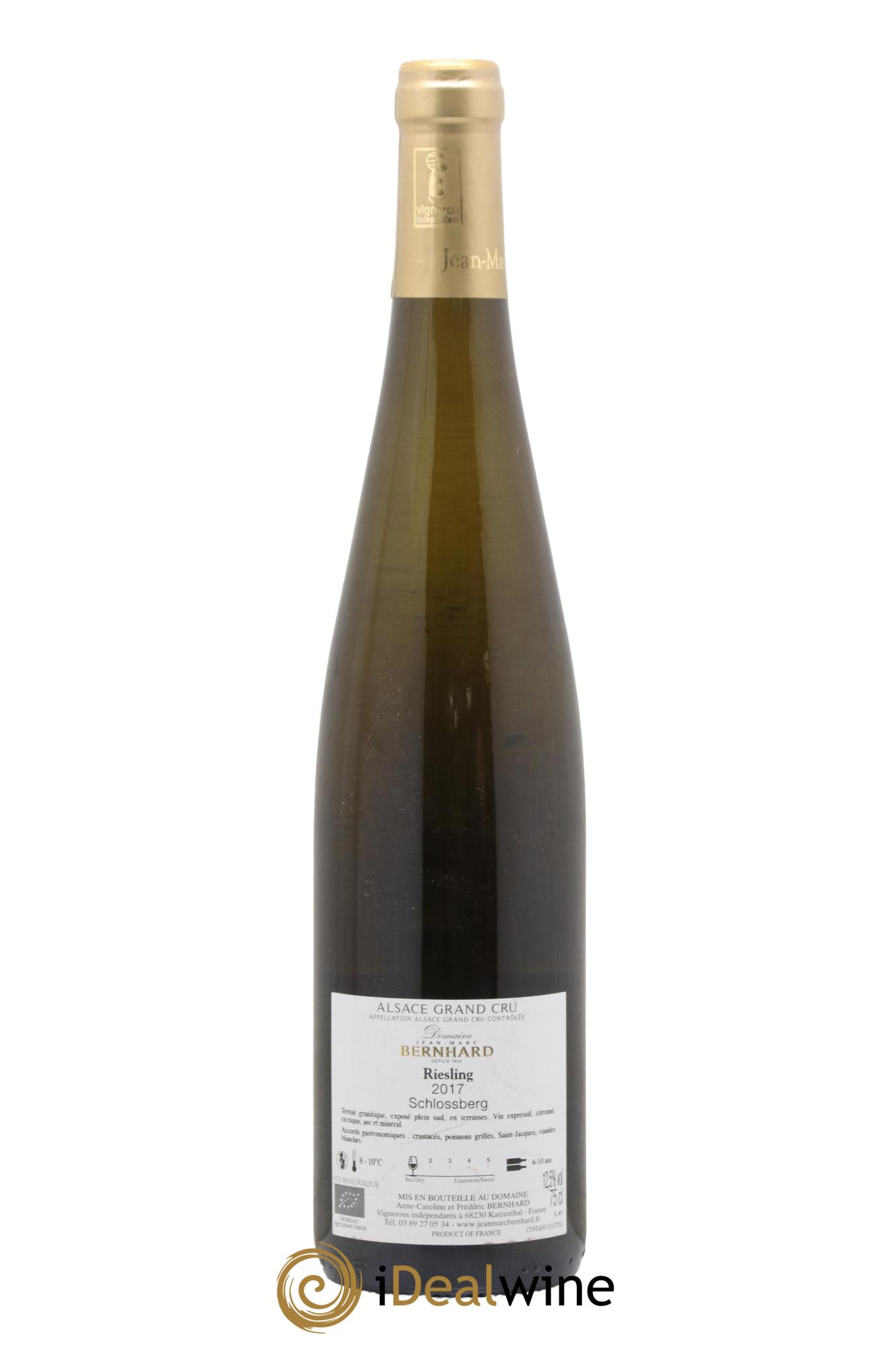 Alsace Riesling Grand Cru Schlossberg Jean-Marc Bernhard 2017 - Posten von 1 Flasche - 1