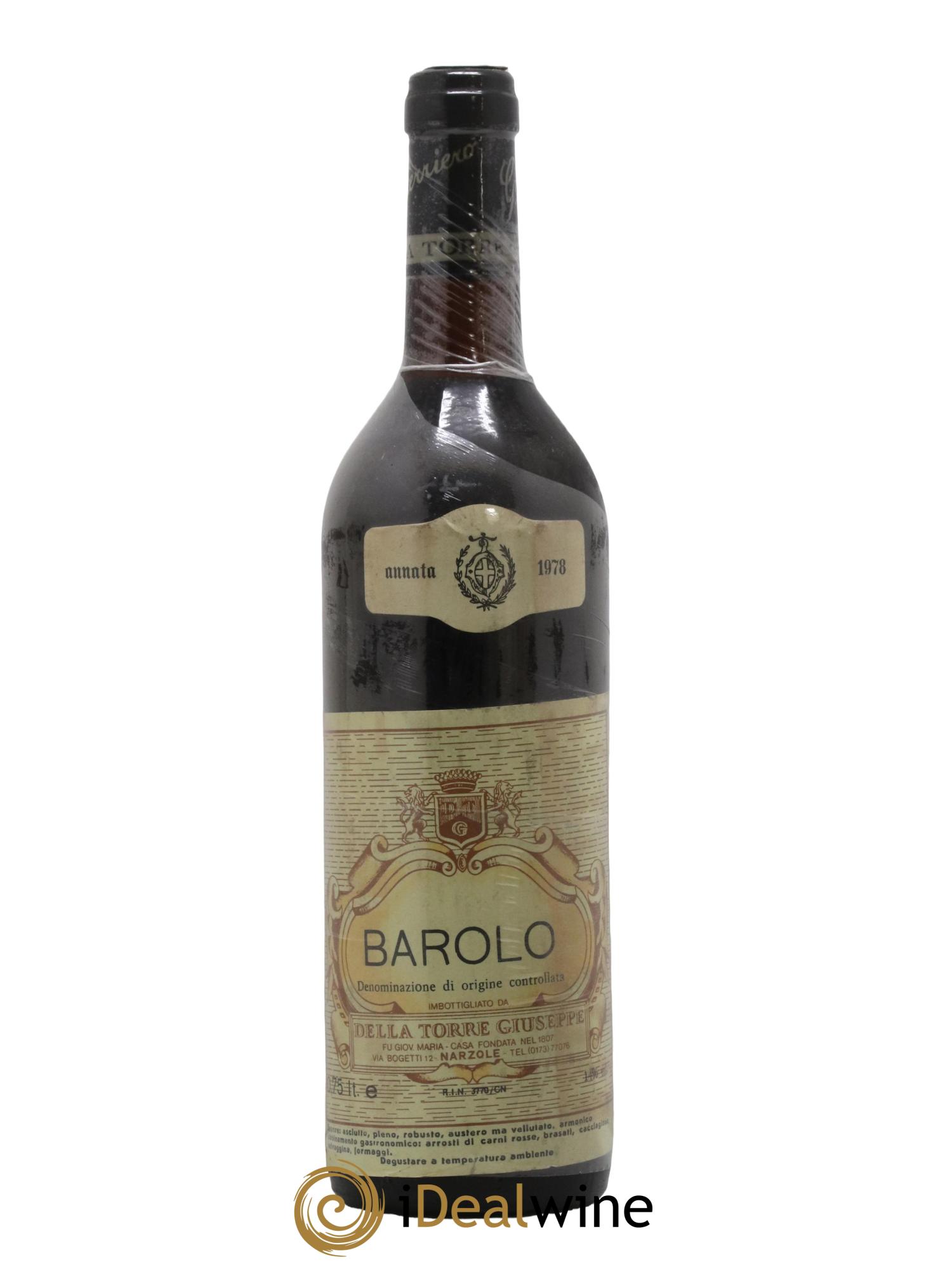 Barolo Della Torre Giuseppe 1978 - Lot de 1 bouteille - 0