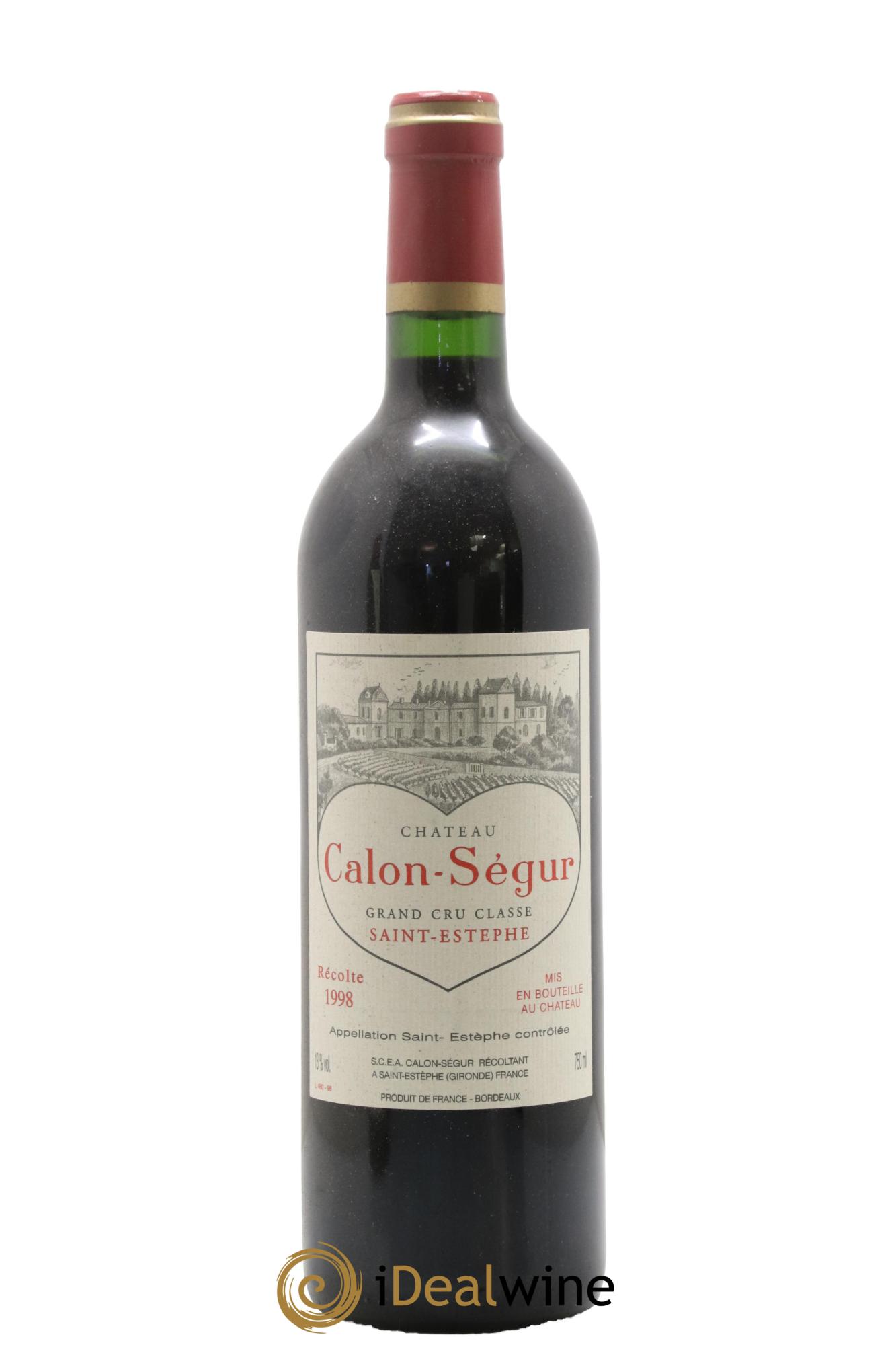 Château Calon Ségur 3ème Grand Cru Classé 1998 - Lot de 1 bouteille - 0