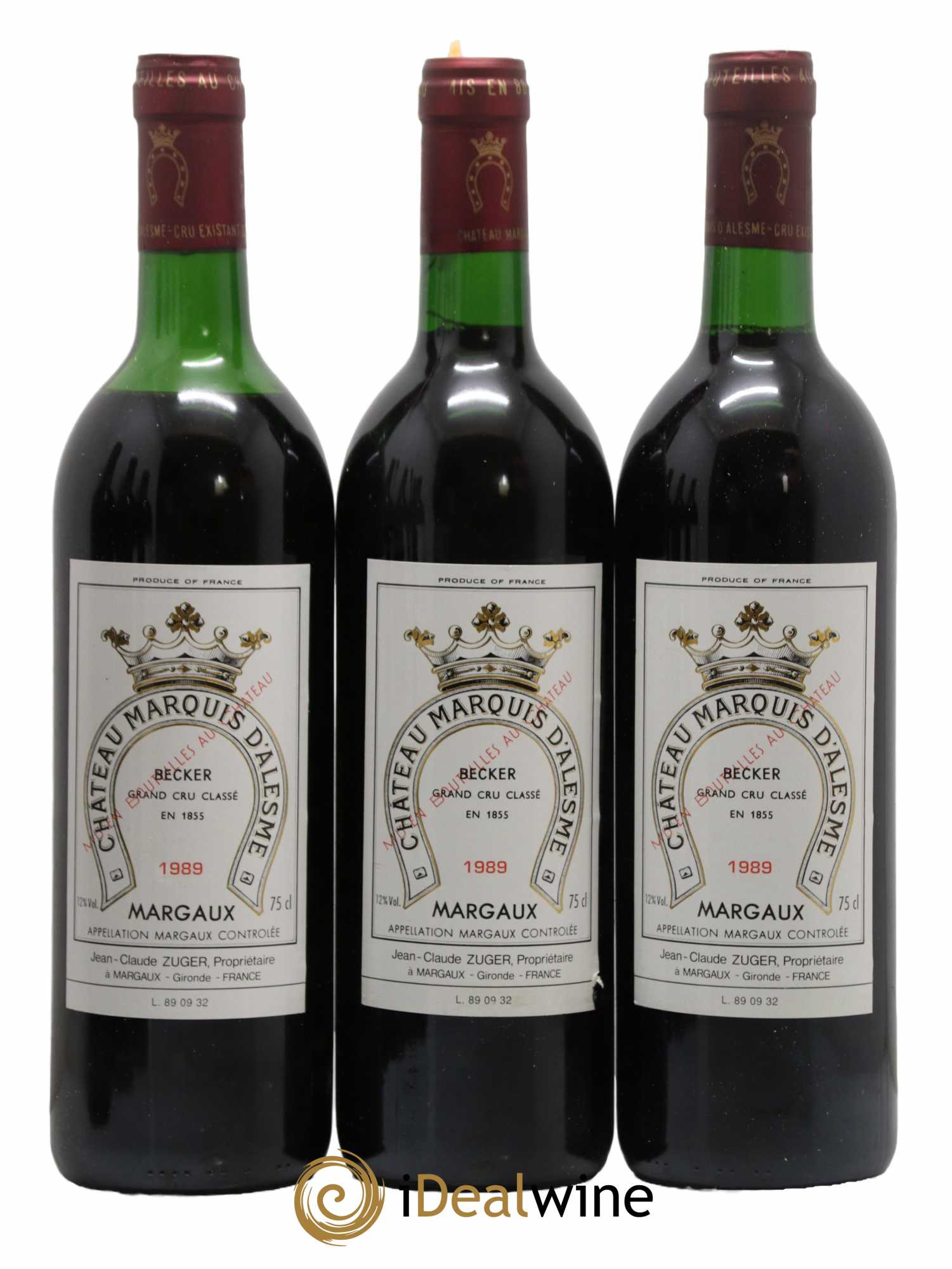 Château Marquis d'Alesme Becker 3ème Grand Cru Classé 1989 - Lotto di 12 bottiglie - 3