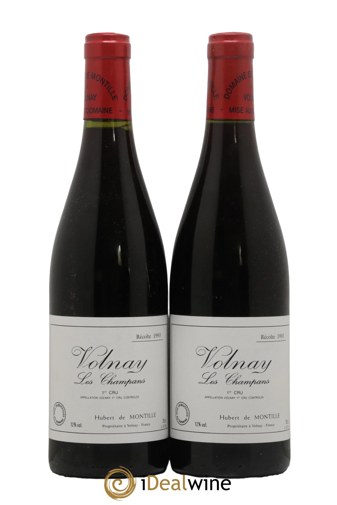 Volnay 1er Cru Les Champans De Montille (Domaine) 1993 - Lot de 2 bouteilles - 0