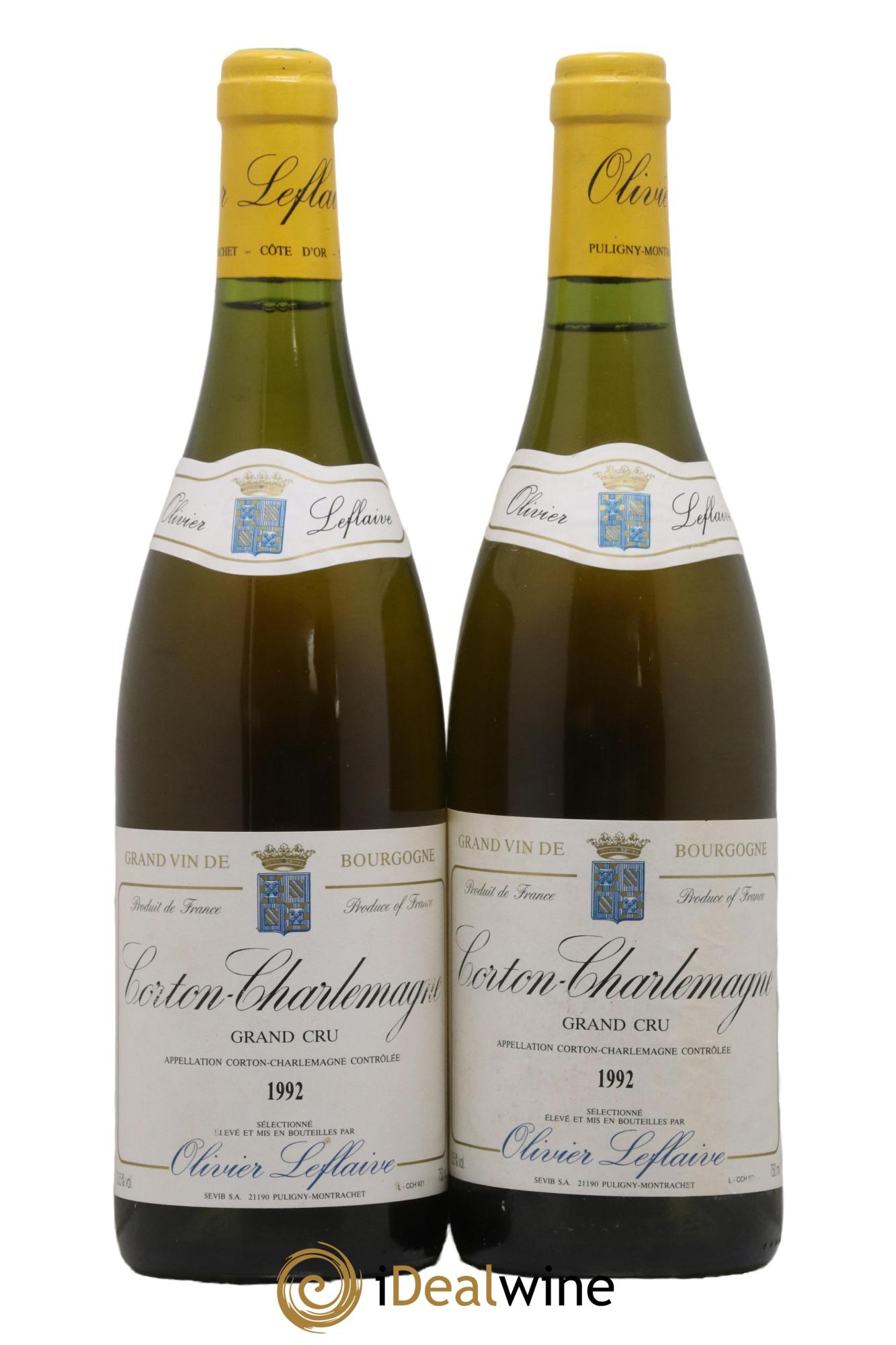 Corton-Charlemagne Grand Cru Olivier Leflaive 1992 - Lot de 2 bouteilles - 0