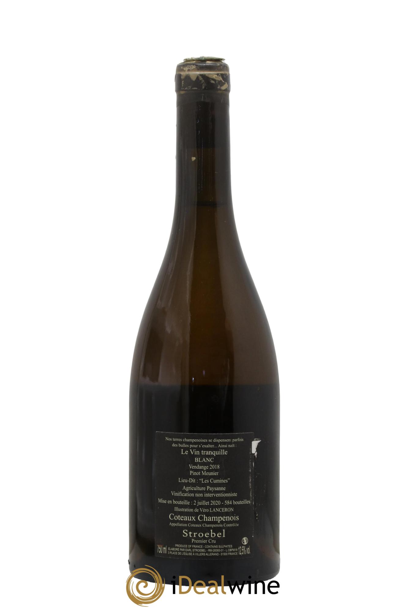 Coteaux Champenois Les Cumines Pinot Meunier Stroebel 2018 - Lot de 1 bouteille - 1