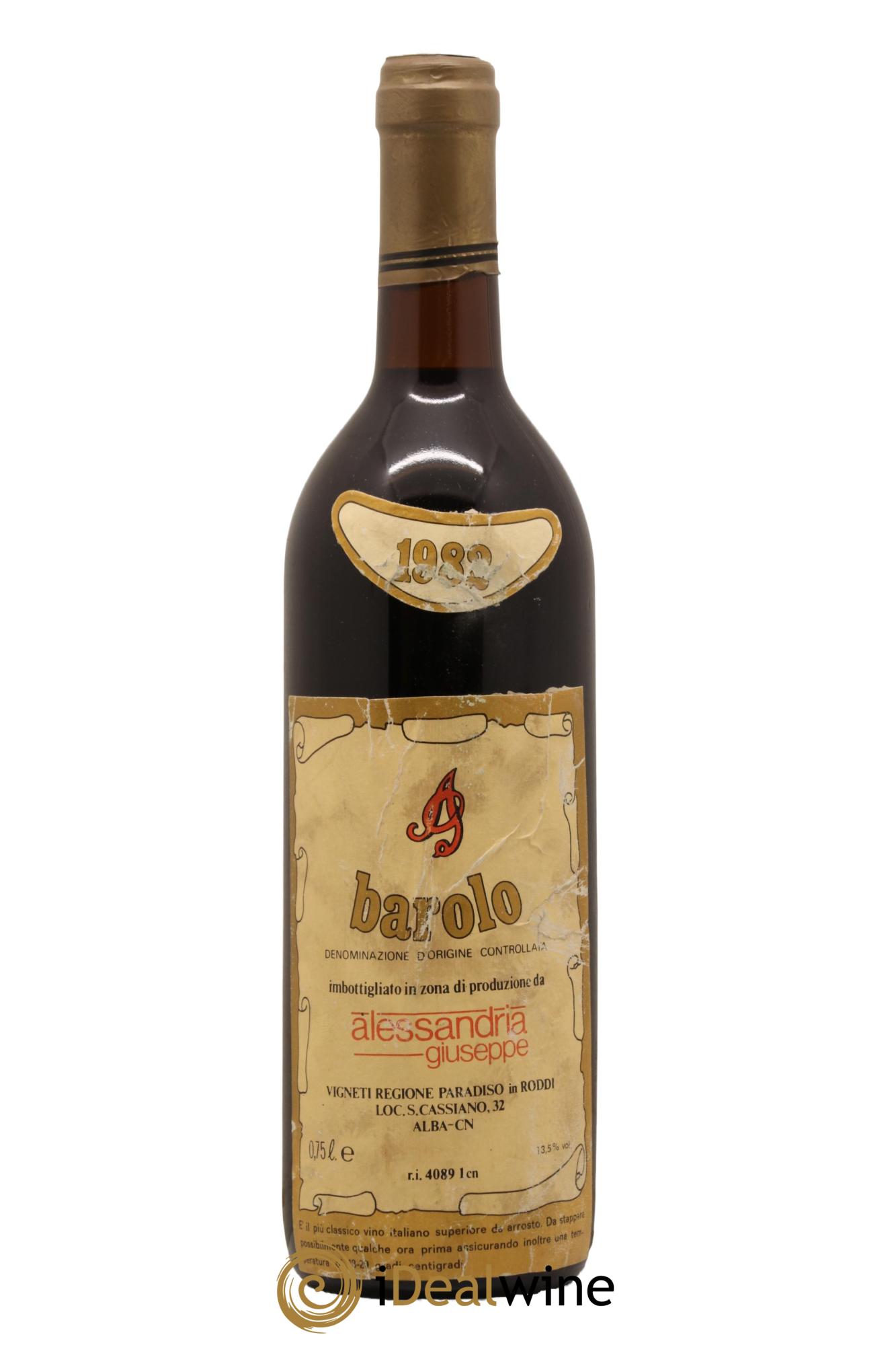 Barolo Alessandria Giuseppe 1982 - Lot de 1 bouteille - 0