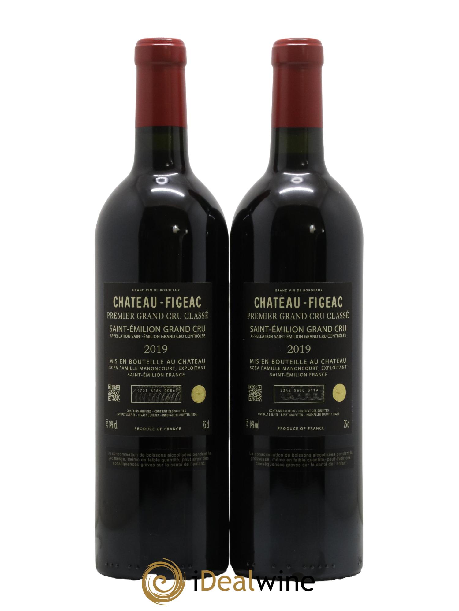 Château Figeac 1er Grand Cru Classé A 2019 - Lot de 2 bouteilles - 1