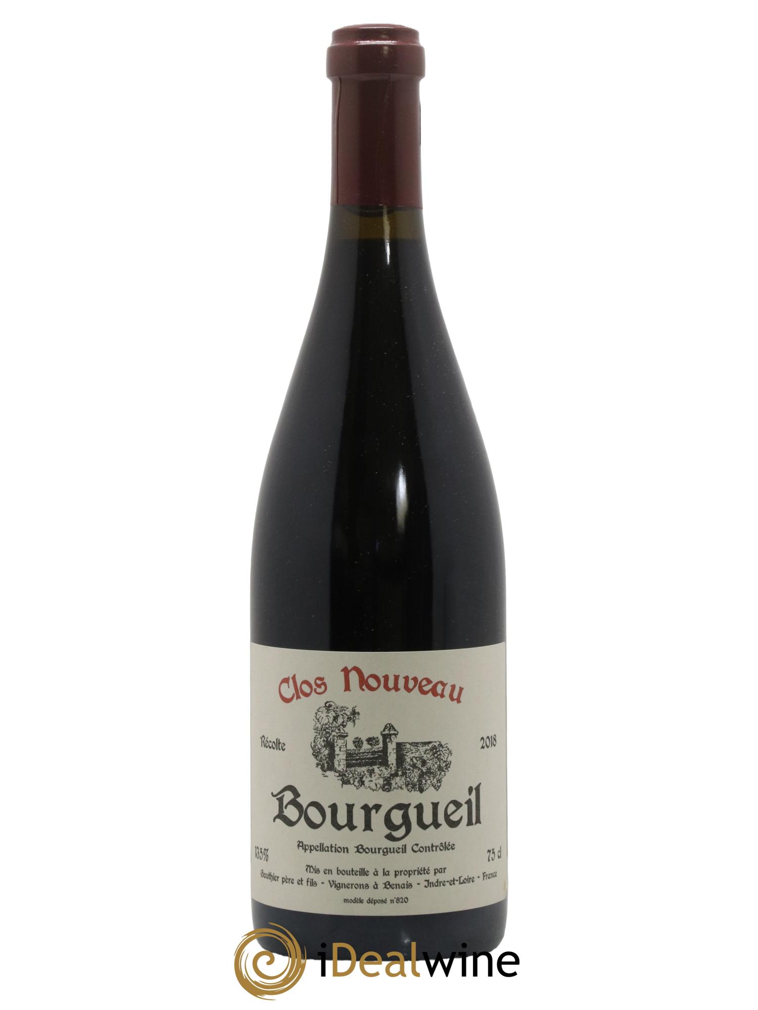 Bourgueil Clos Nouveau Domaine du Bel Air 2018 - Lot de 1 bouteille - 0