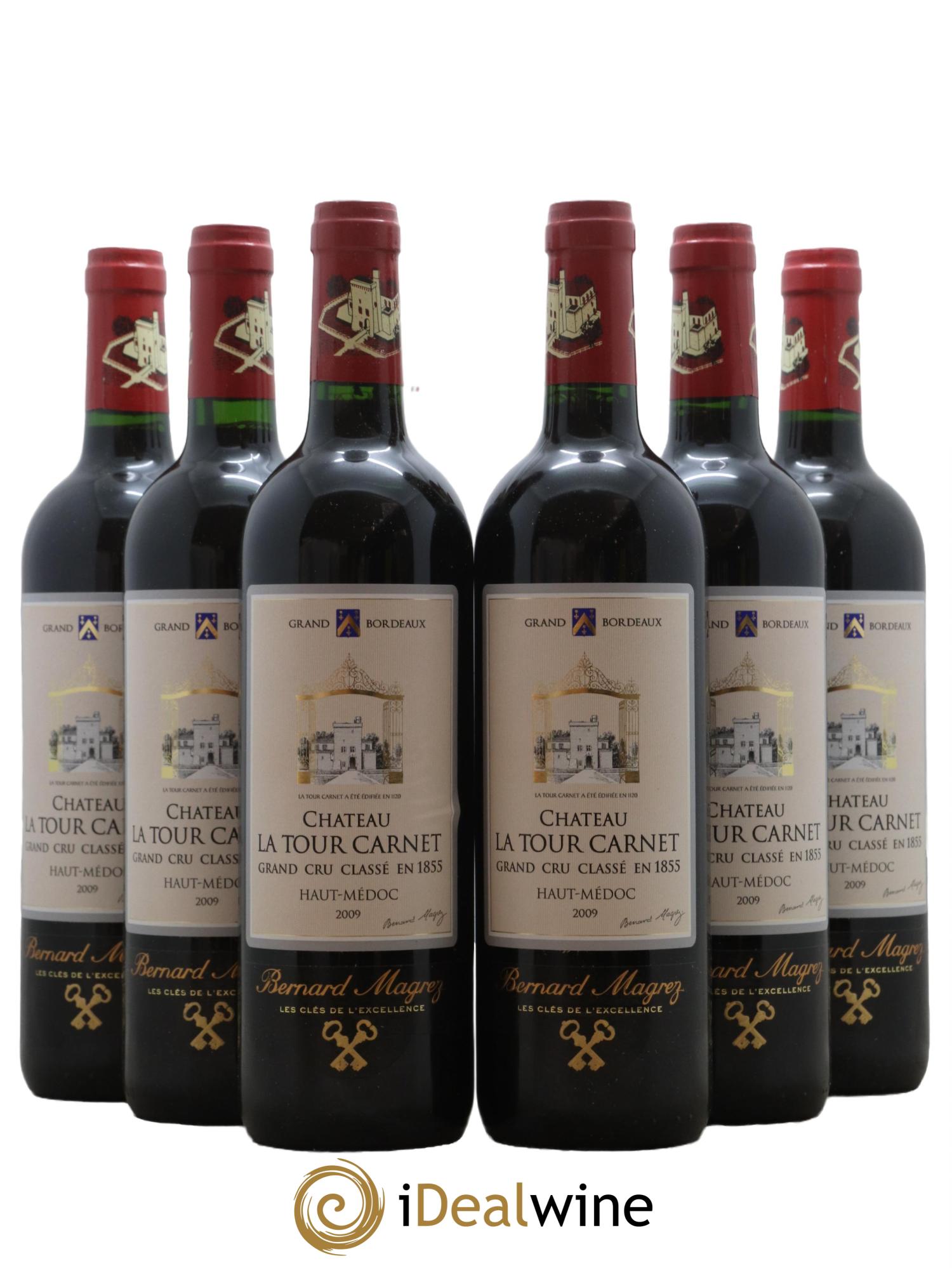 Château la Tour Carnet 4ème Grand Cru Classé 2009 - Lot de 6 bouteilles - 0