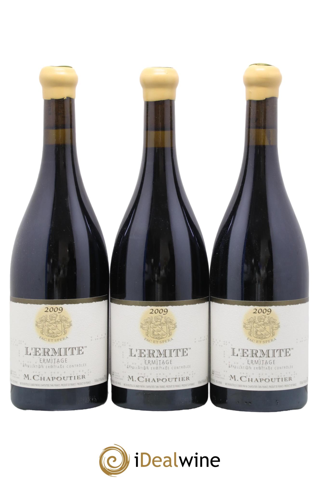 Hermitage Ermitage l'Ermite Chapoutier 2009 - Lot de 6 bouteilles - 1