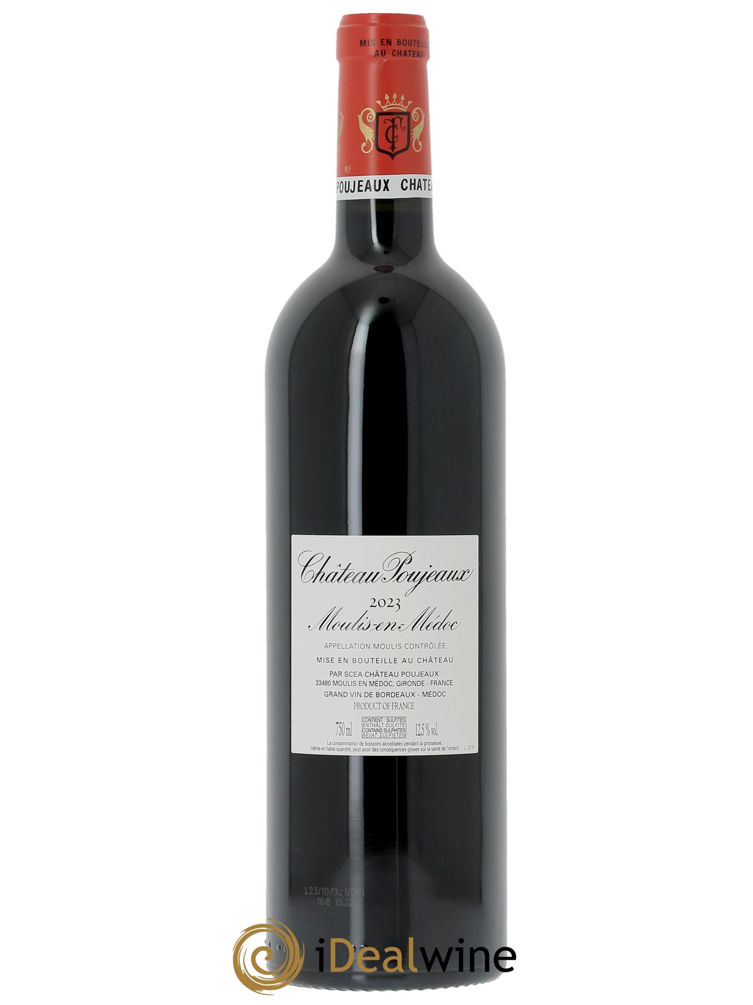 Château Poujeaux (CBO à partir de 6 bts) 2023 - Lot de 1 bouteille - 1