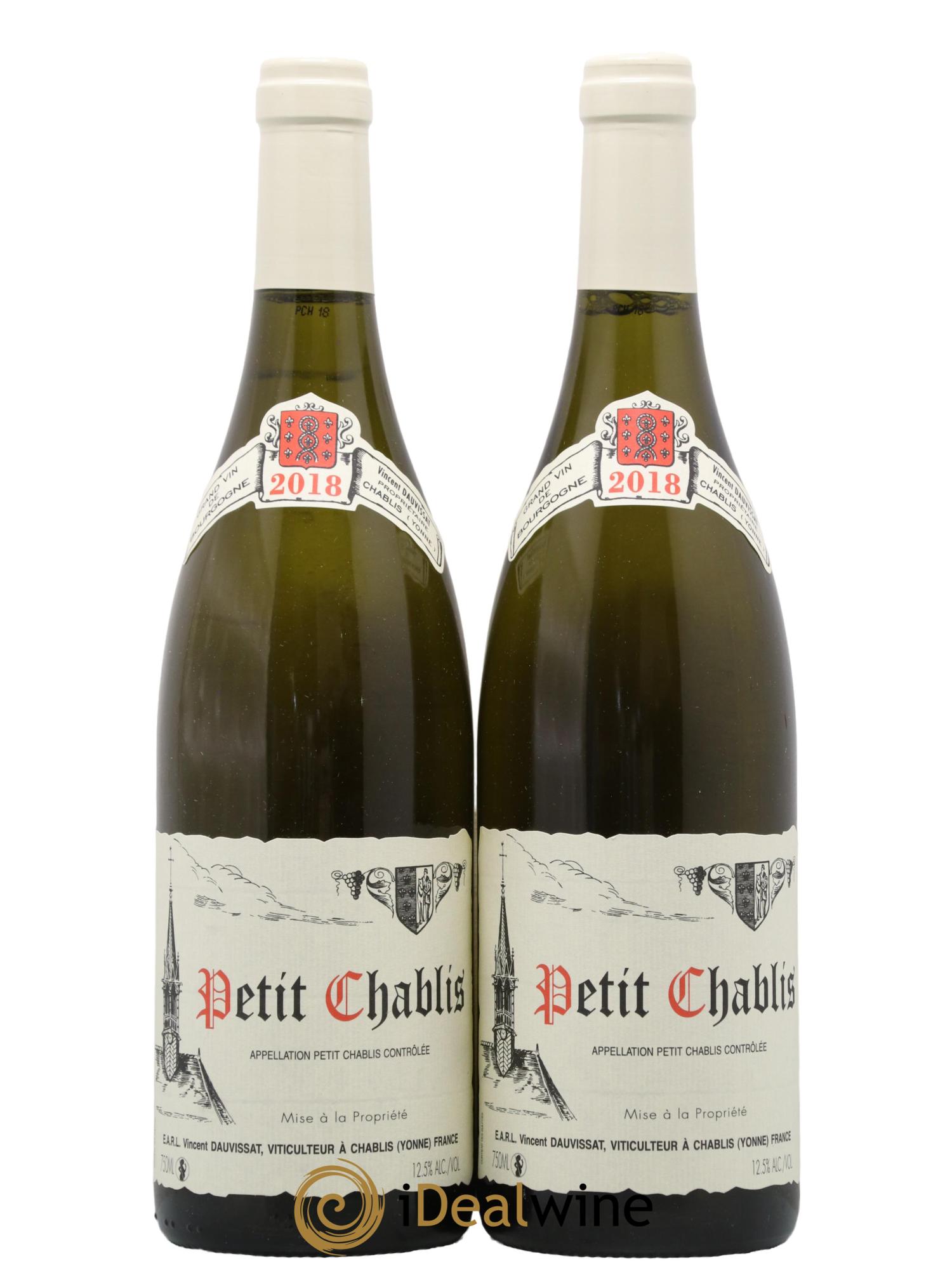 Petit Chablis Vincent Dauvissat (Domaine) 2018 - Lot de 2 bouteilles - 0