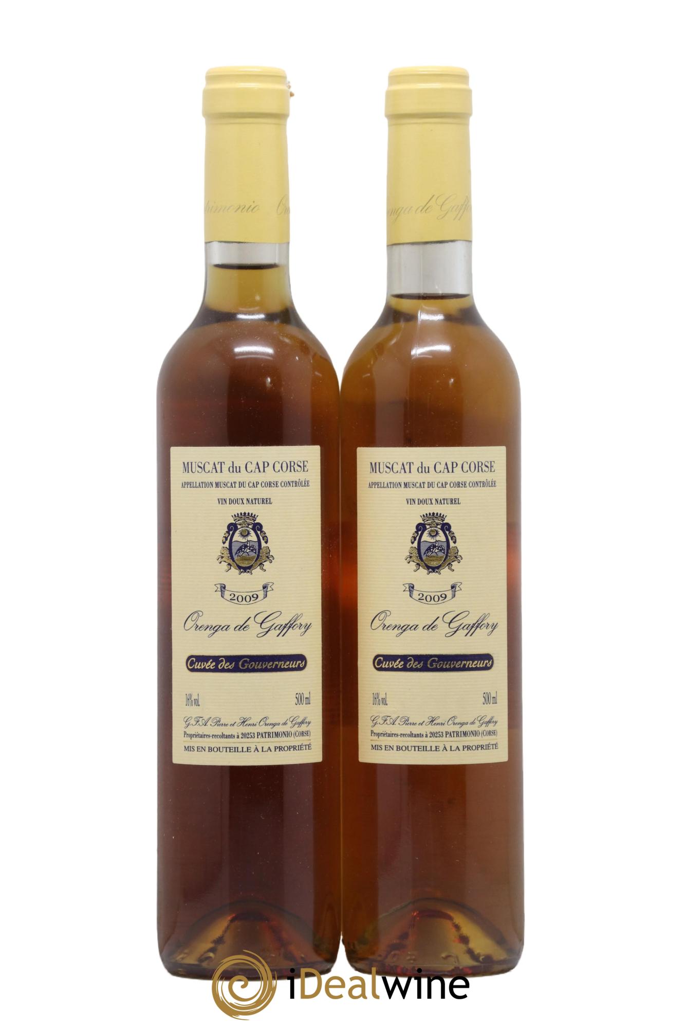 Muscat du Cap Corse Cuvee des Gouverneurs Onega de Gaffory 2009 - Posten von 2 Format 50cls - 0