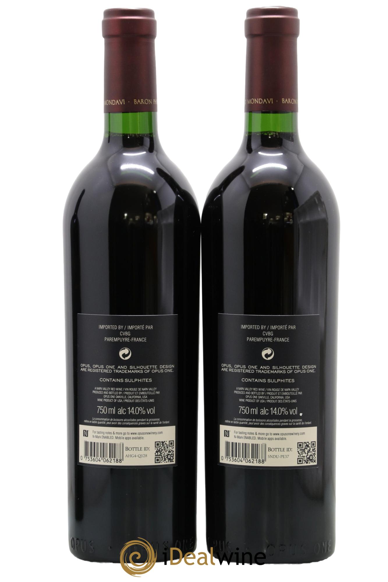 Napa Valley Opus One Robert Mondavi 2018 - Posten von 2 Flaschen - 1