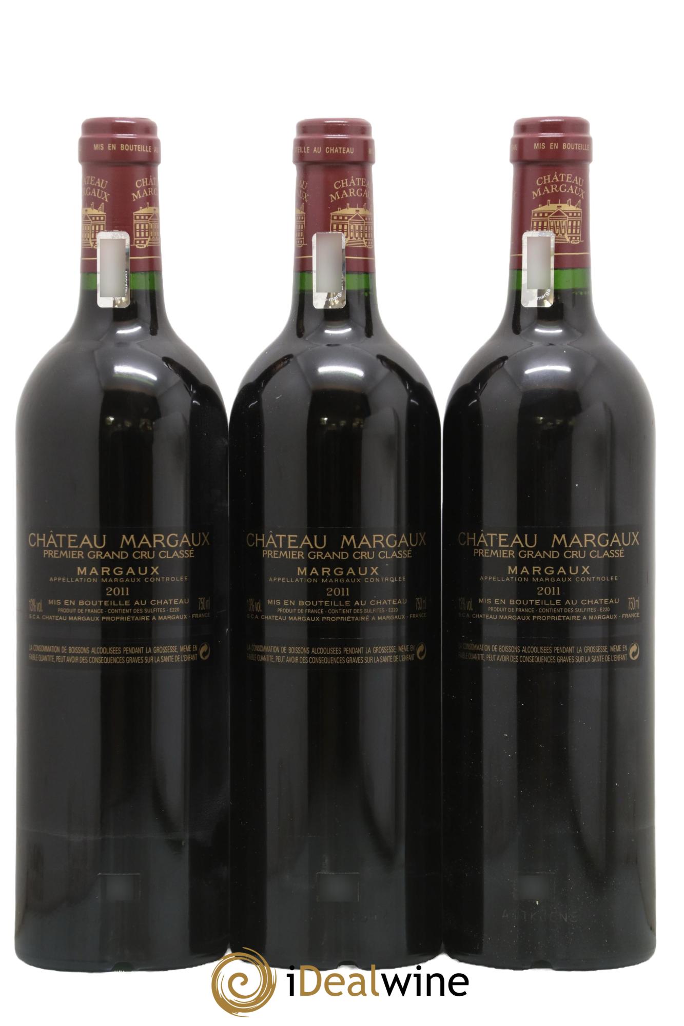 Château Margaux 1er Grand Cru Classé 2011 - Lotto di 3 bottiglie - 1