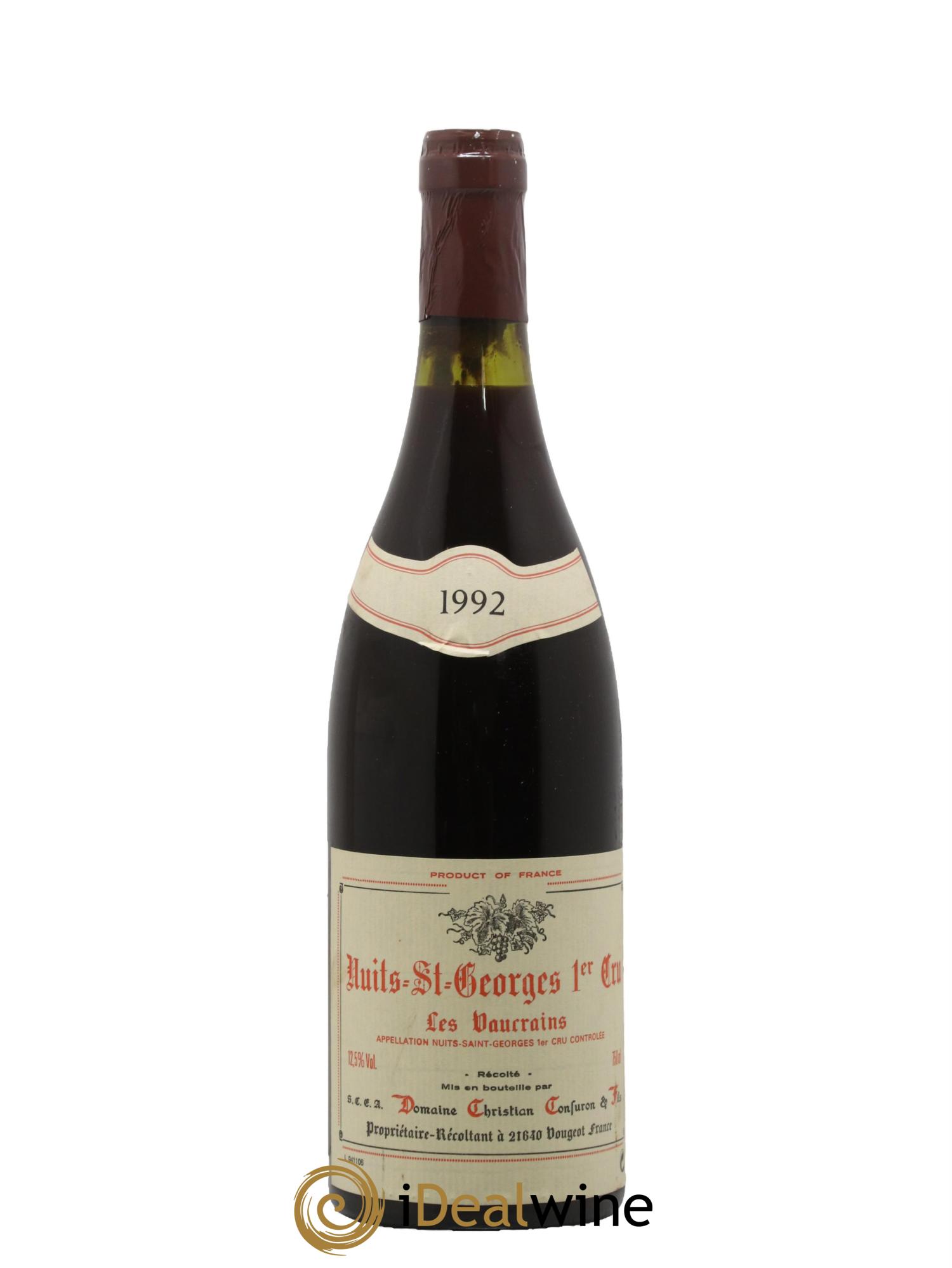 Nuits-Saint-Georges 1er Cru Les Vaucrains Christian Confuron 1992 - Lot de 1 bouteille - 0