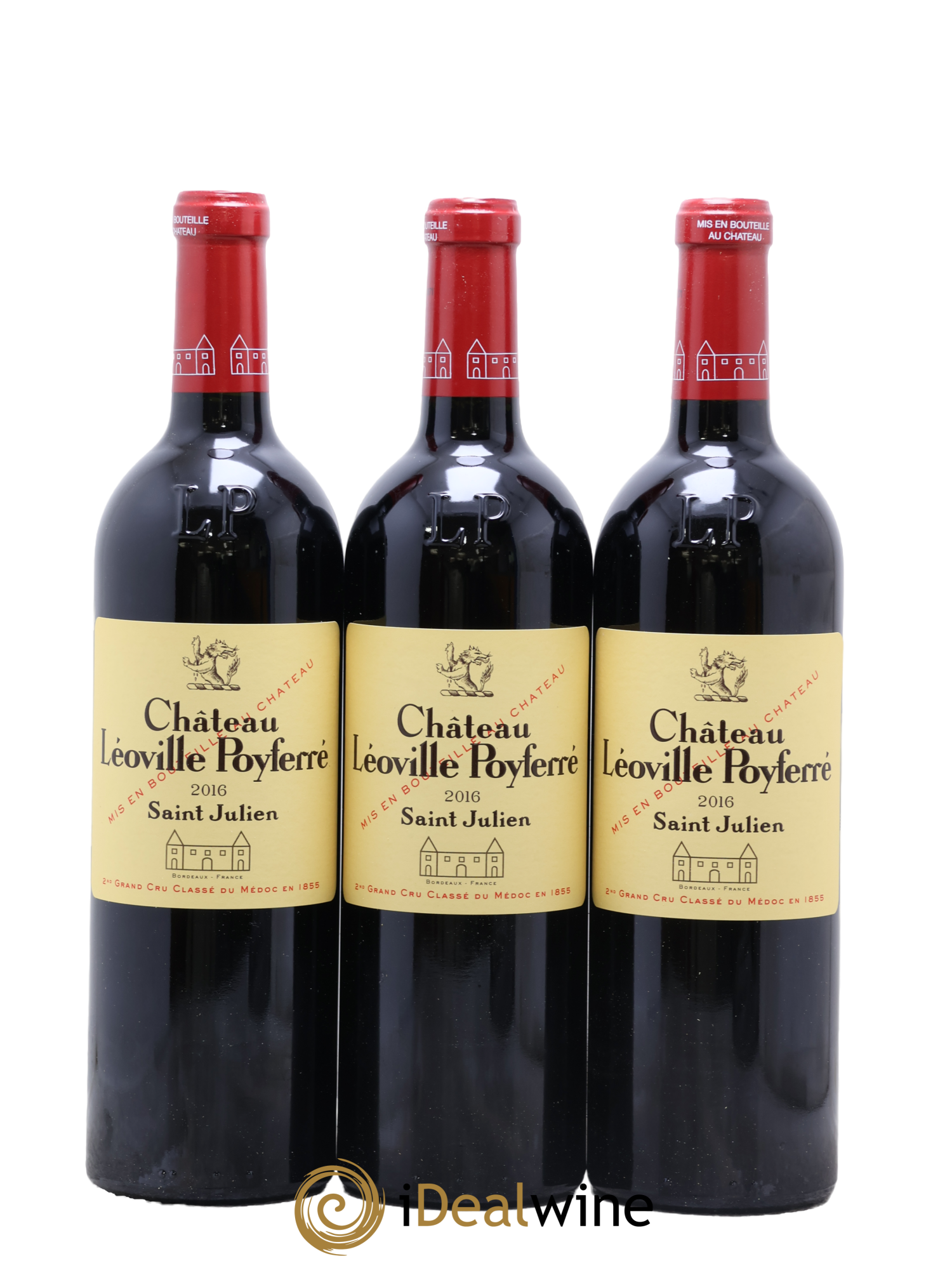 Château Léoville Poyferré 2ème Grand Cru Classé 2016 - Lotto di 3 bottiglie - 0