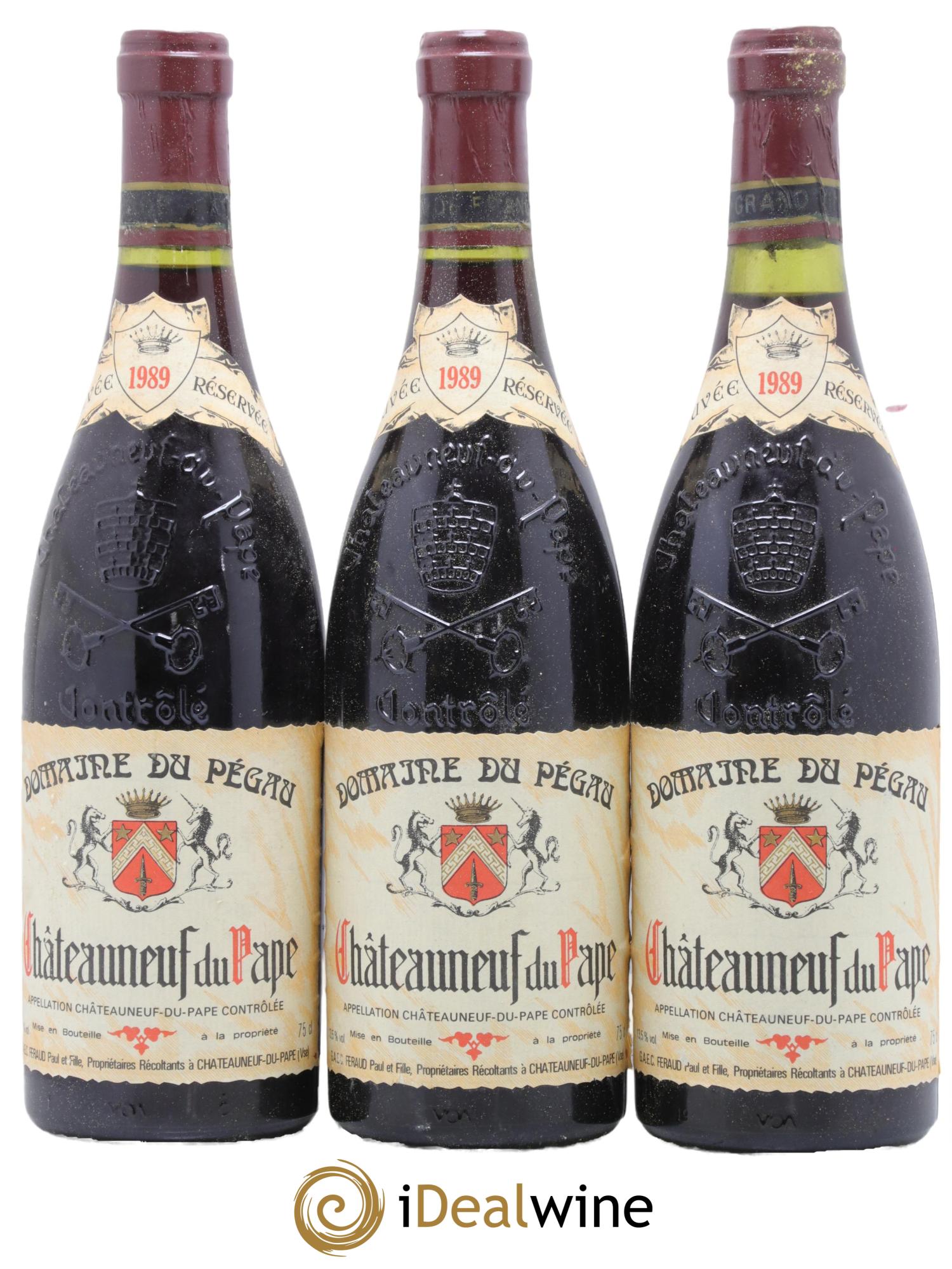 Châteauneuf-du-Pape Domaine du Pégau Cuvée Réservée Paul et Laurence Féraud 1989 - Lot de 3 bouteilles - 0