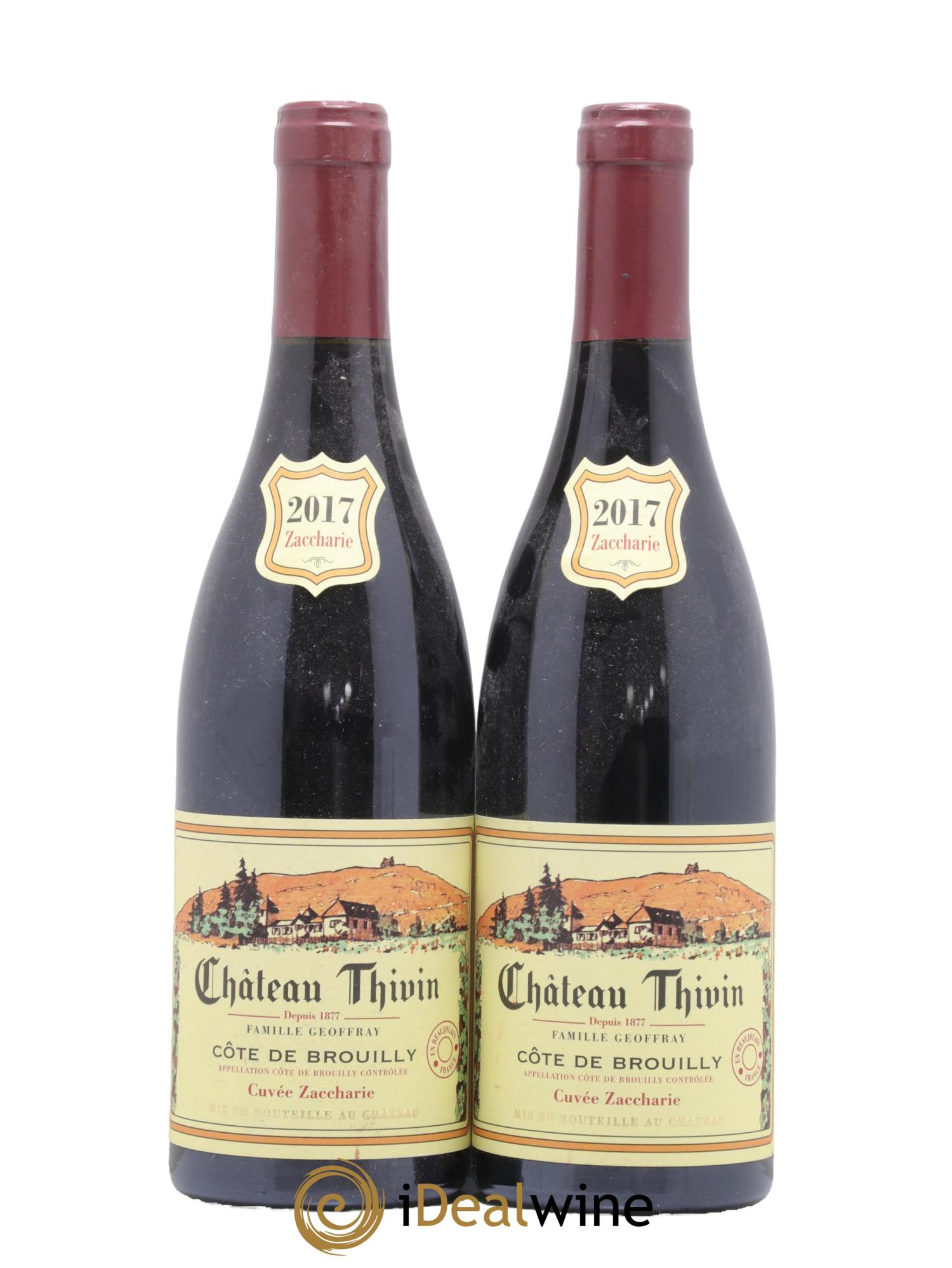 Côte de Brouilly Cuvée Zaccharie Château Thivin 2017 - Lot de 2 bouteilles - 0