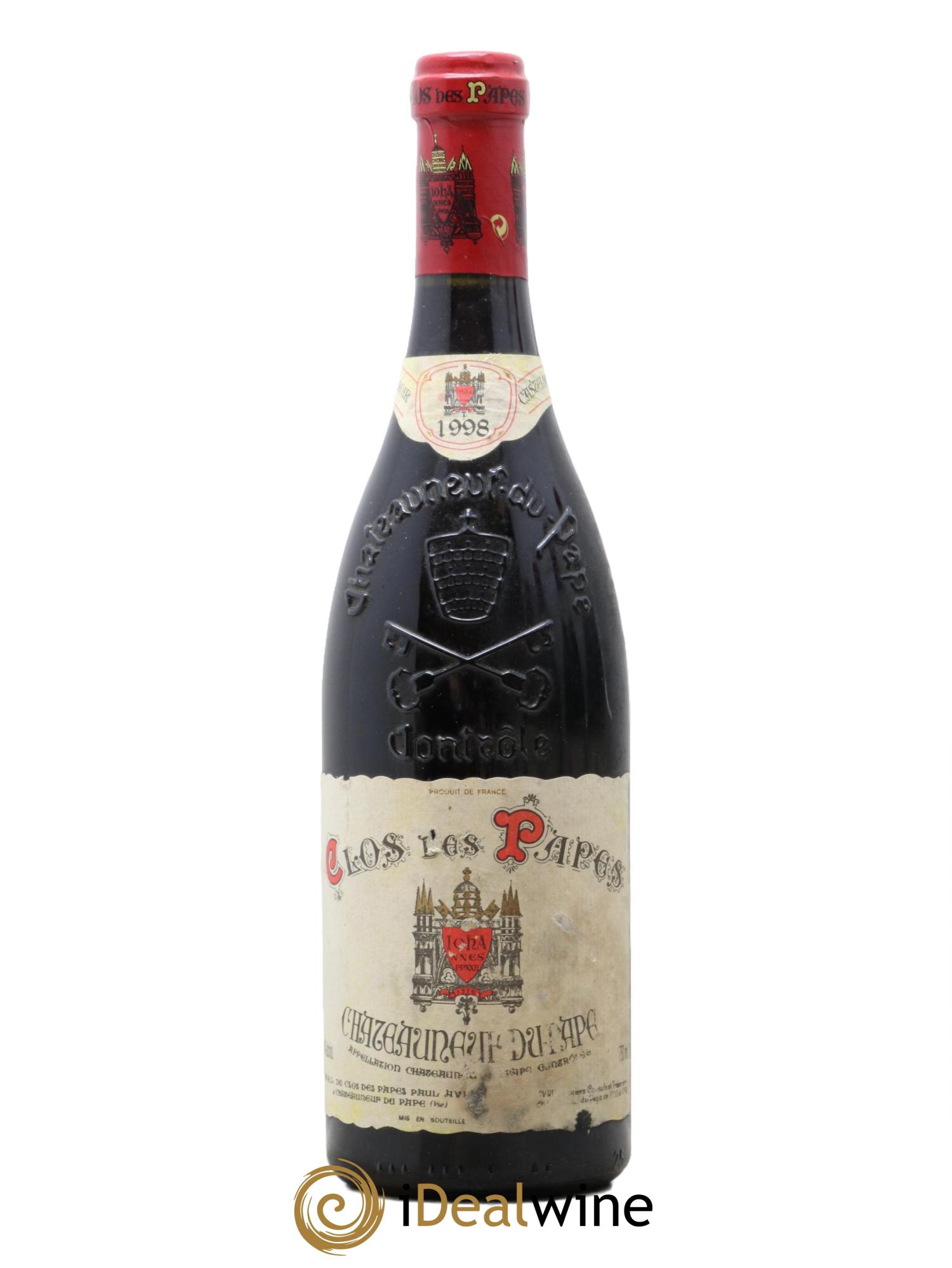 Châteauneuf-du-Pape Clos des Papes - Paul Avril 1998 - Lot de 1 bouteille - 0