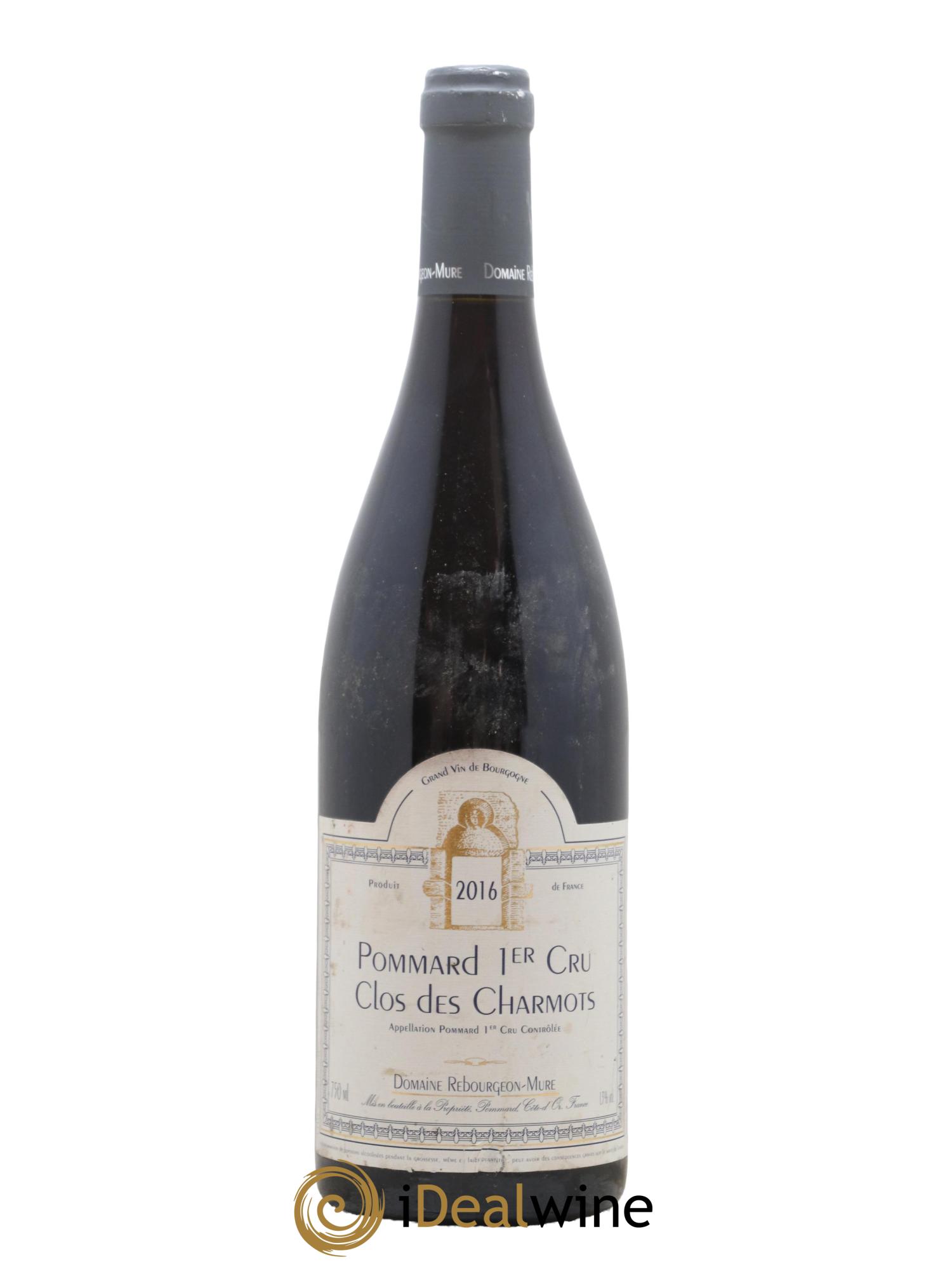 Pommard Clos des Charmots Domaine Rebourgeon 2016 - Lot de 1 bouteille - 0
