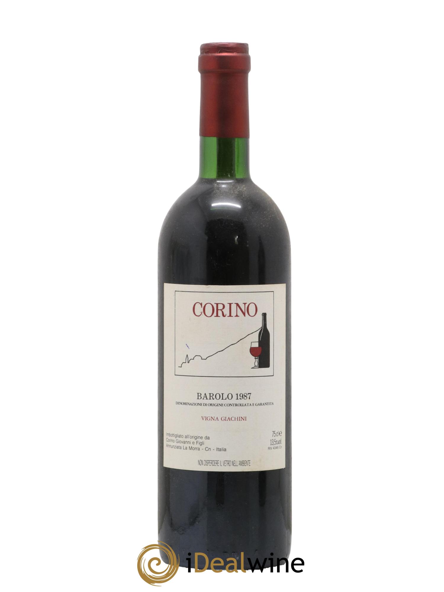 Barolo Vigna Giacchini Corino 1987 - Lot de 1 bouteille - 0