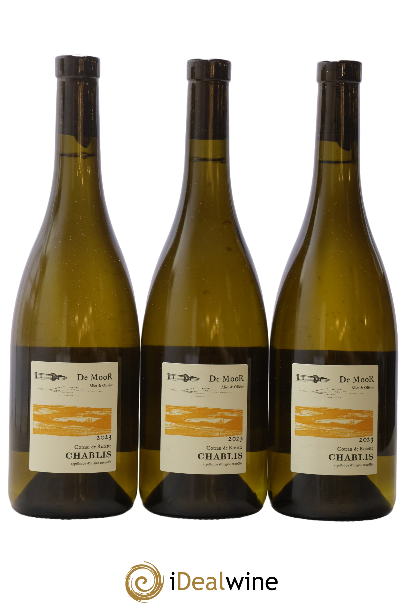 Chablis Côteau de Rosette Alice et Olivier De Moor 2023 - Lot of 3 bottles - 0
