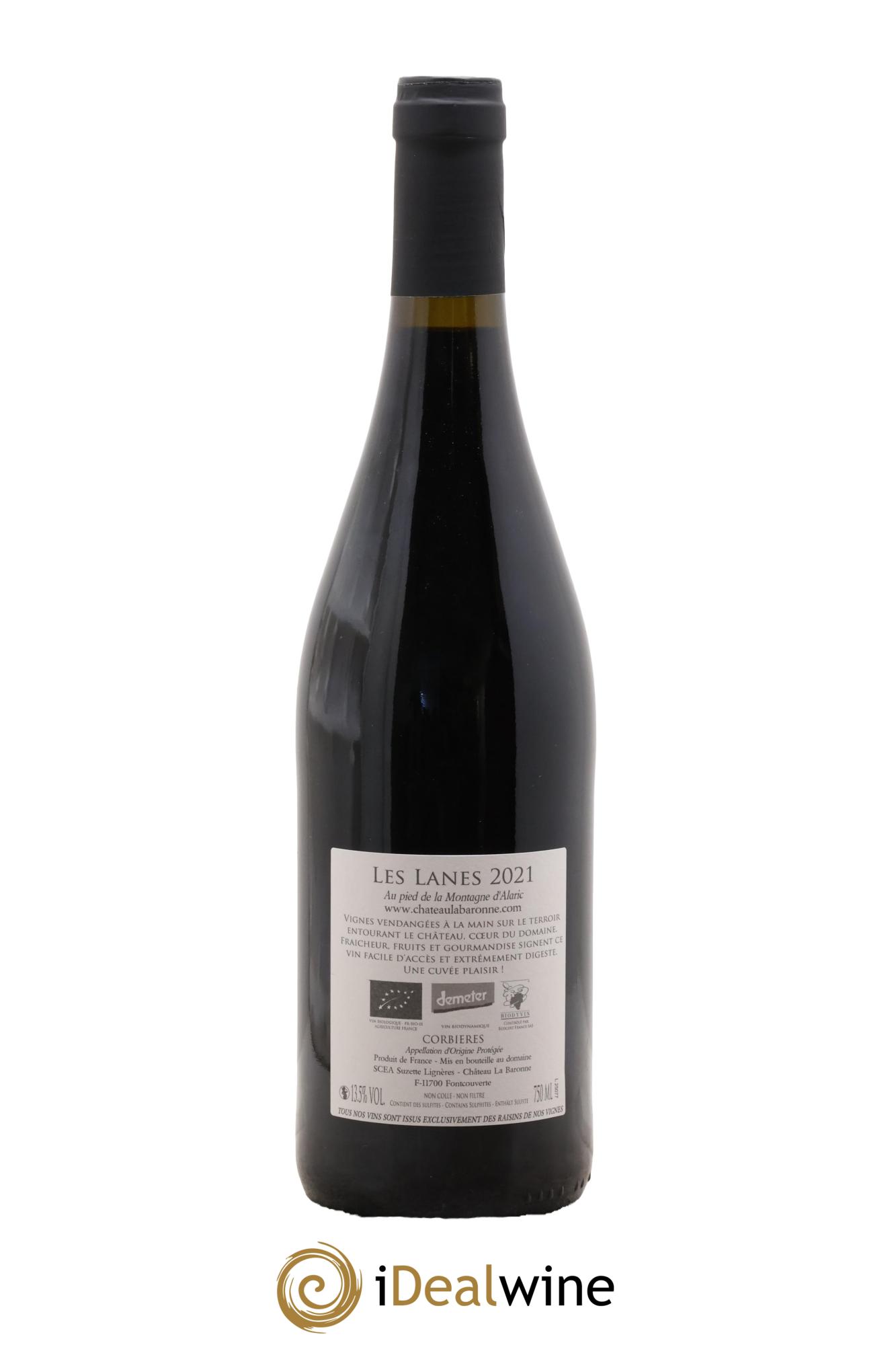 Corbières Les Lanes Château La Baronne 2021 - Lot of 1 bottle - 1