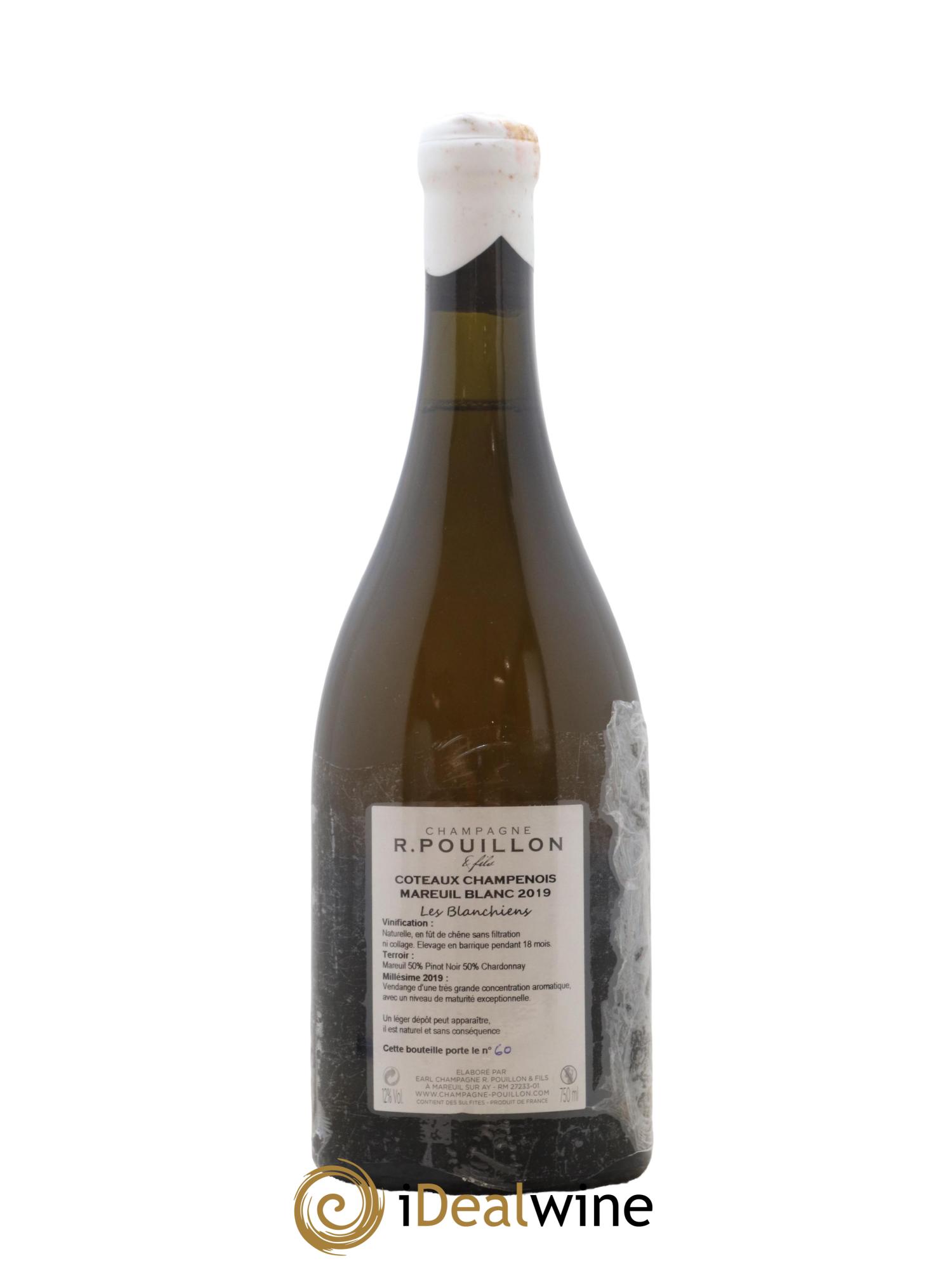 Coteaux Champenois Les Blanchiens R.Pouillon 2019 - Lot de 1 bouteille - 1