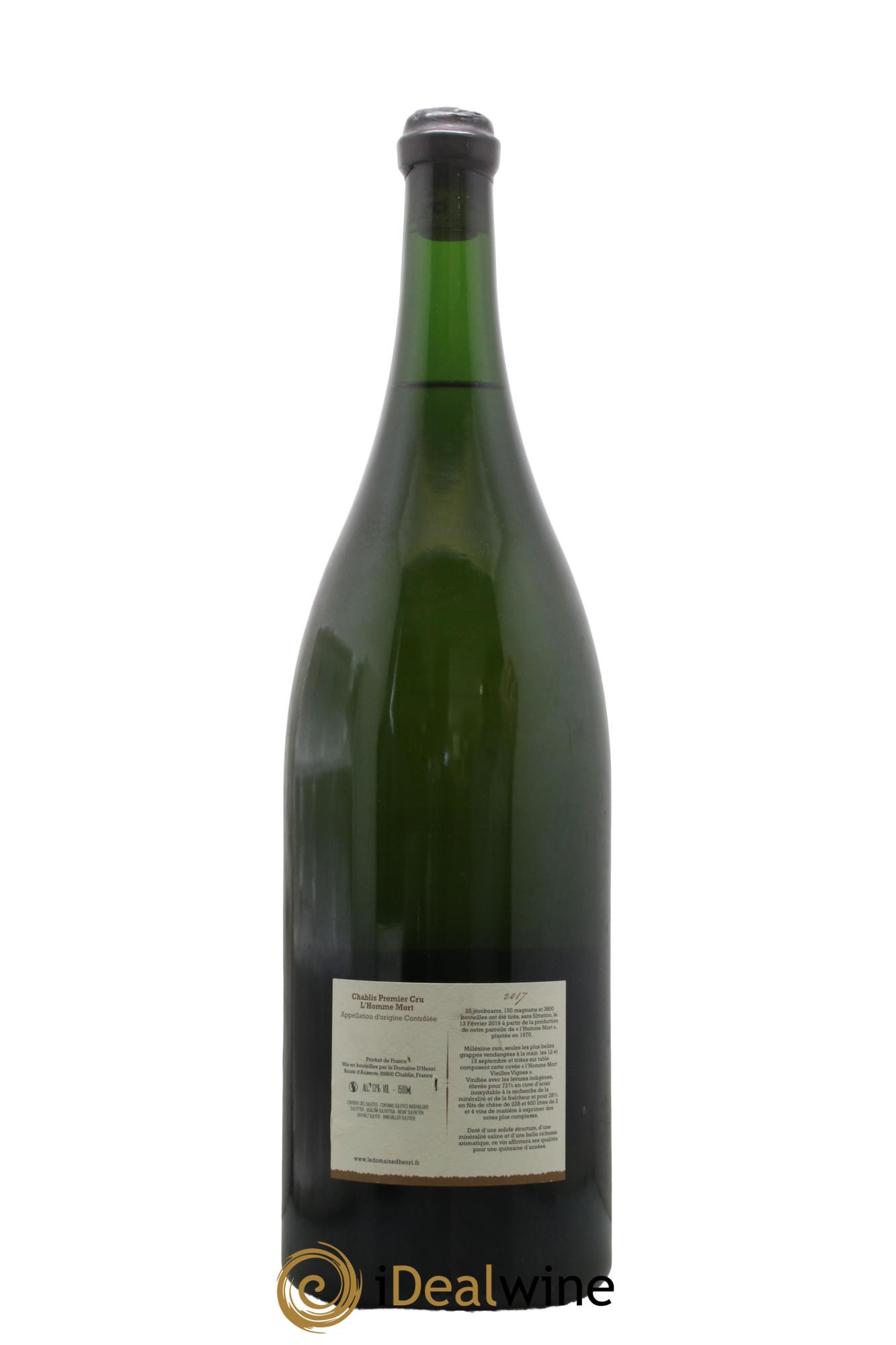 Chablis 1er Cru L'Homme Mort Vieilles Vignes Domaine d'Henri 2017 - Lotto di 1 jéroboam - 1
