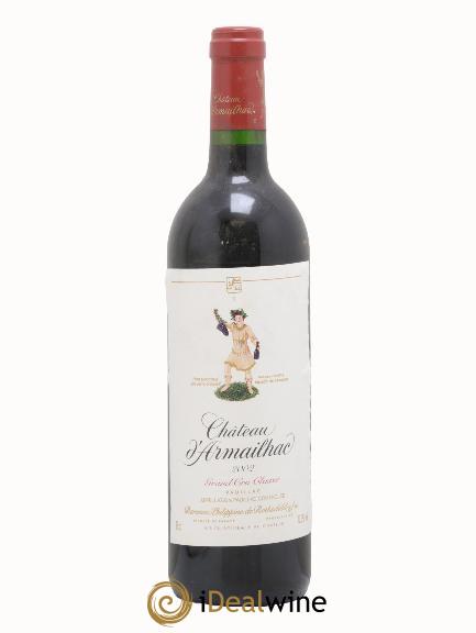 Château d' Armailhac - Mouton Baron(ne) Philippe 5ème Grand Cru Classé 2002 - Lot de 1 bouteille - 0