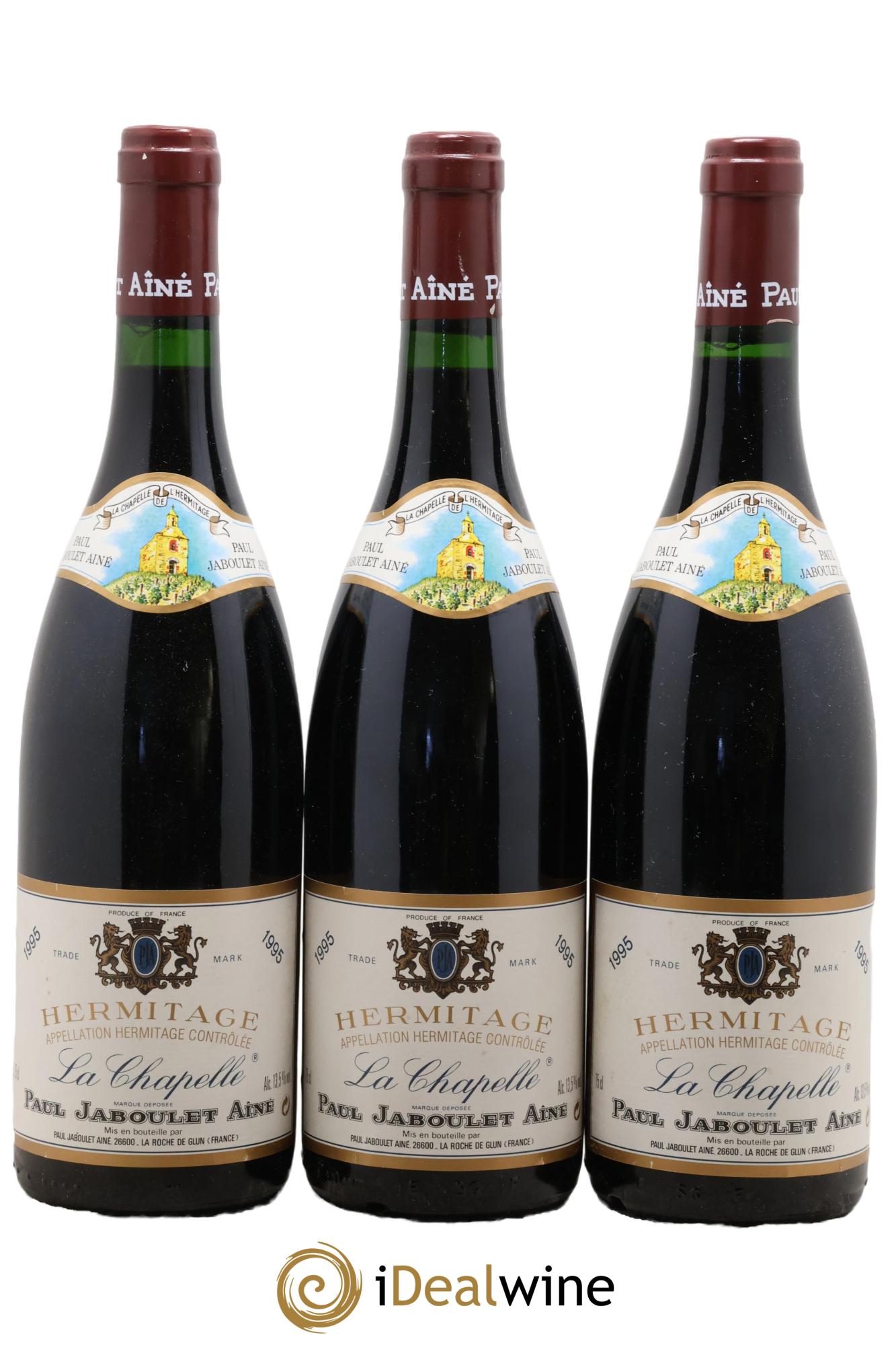 Hermitage La Chapelle Paul Jaboulet Ainé 1995 - Lot de 3 bouteilles - 0
