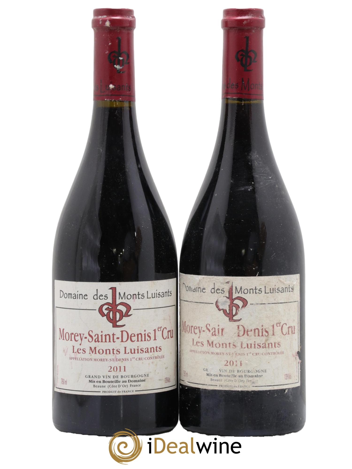 Morey Saint-Denis 1er Cru Les Monts Luisants Domaine Les Monts Luisants 2011 - Lot de 2 bouteilles - 0