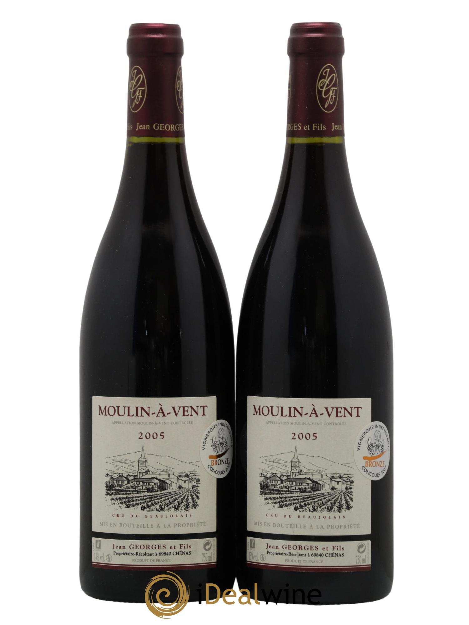 Moulin-à-Vent Domaine Jean Goerges 2005 - Lot de 2 bouteilles - 0