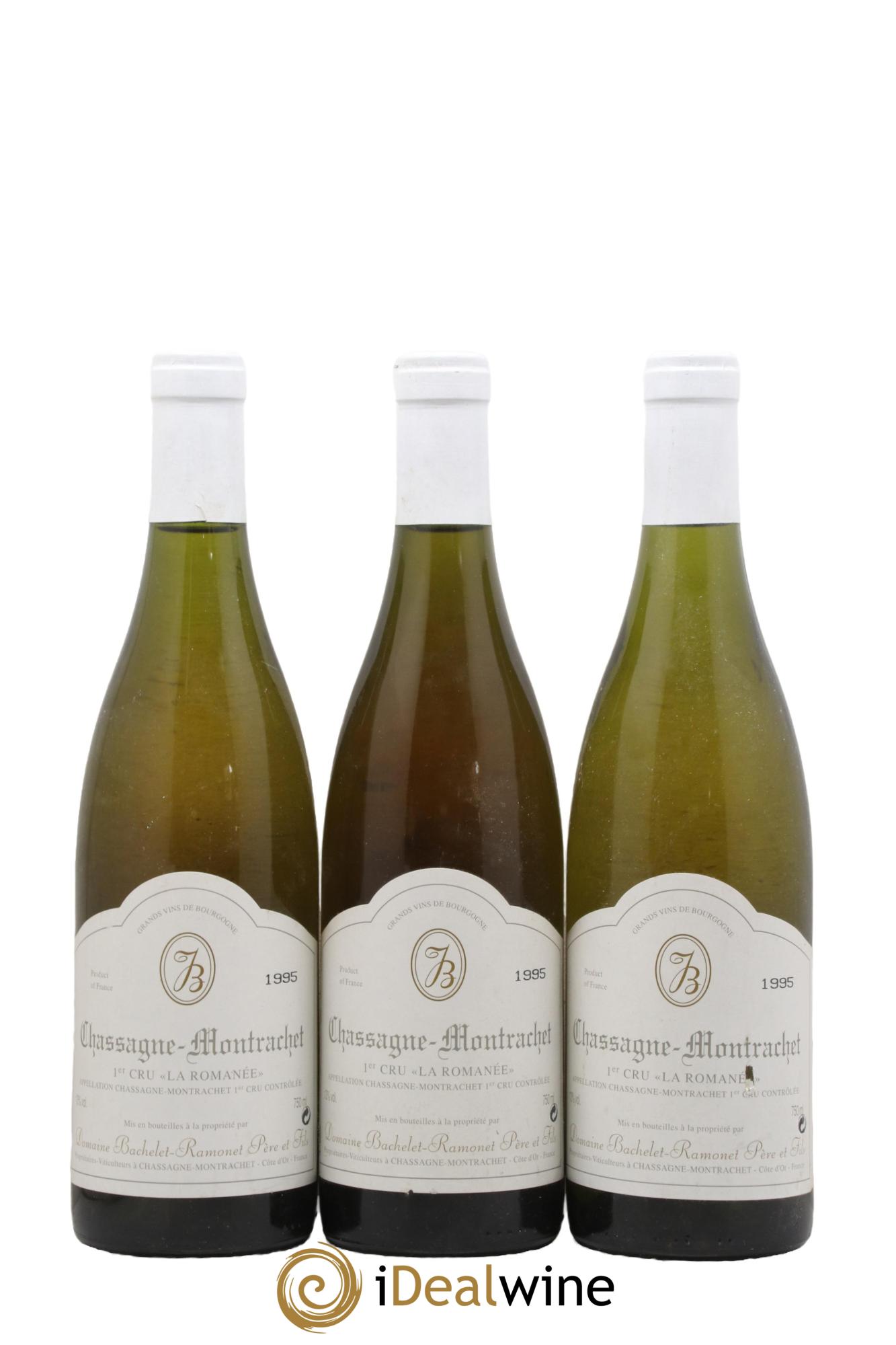 Chassagne-Montrachet 1er Cru La Romanée Bachelet-Ramonet (Domaine) 1995 - Lot of 3 bottles - 0
