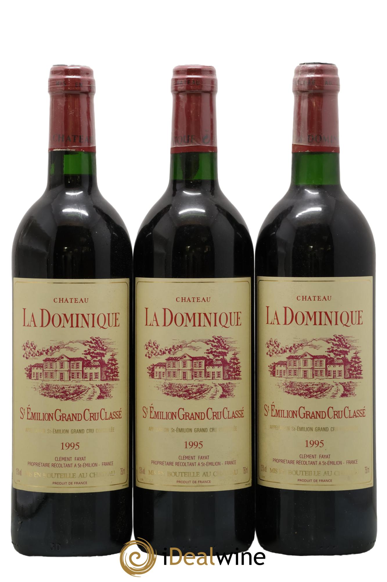 Château la Dominique Grand Cru Classé 1995 - Posten von 3 Flaschen - 0