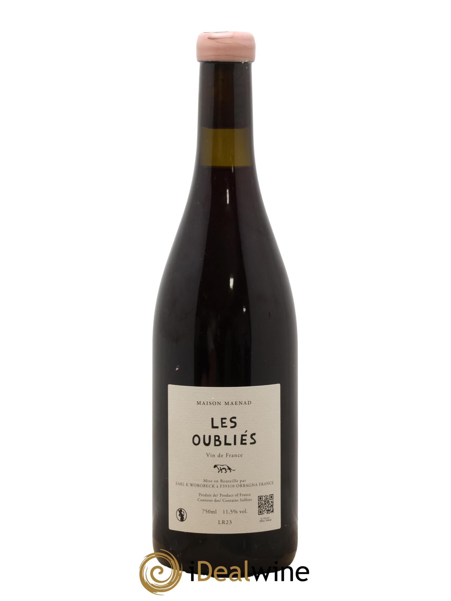 Vin de France Les Oubliés Katie Worobeck Maison Maenad 2023 - Lot de 1 bouteille - 1