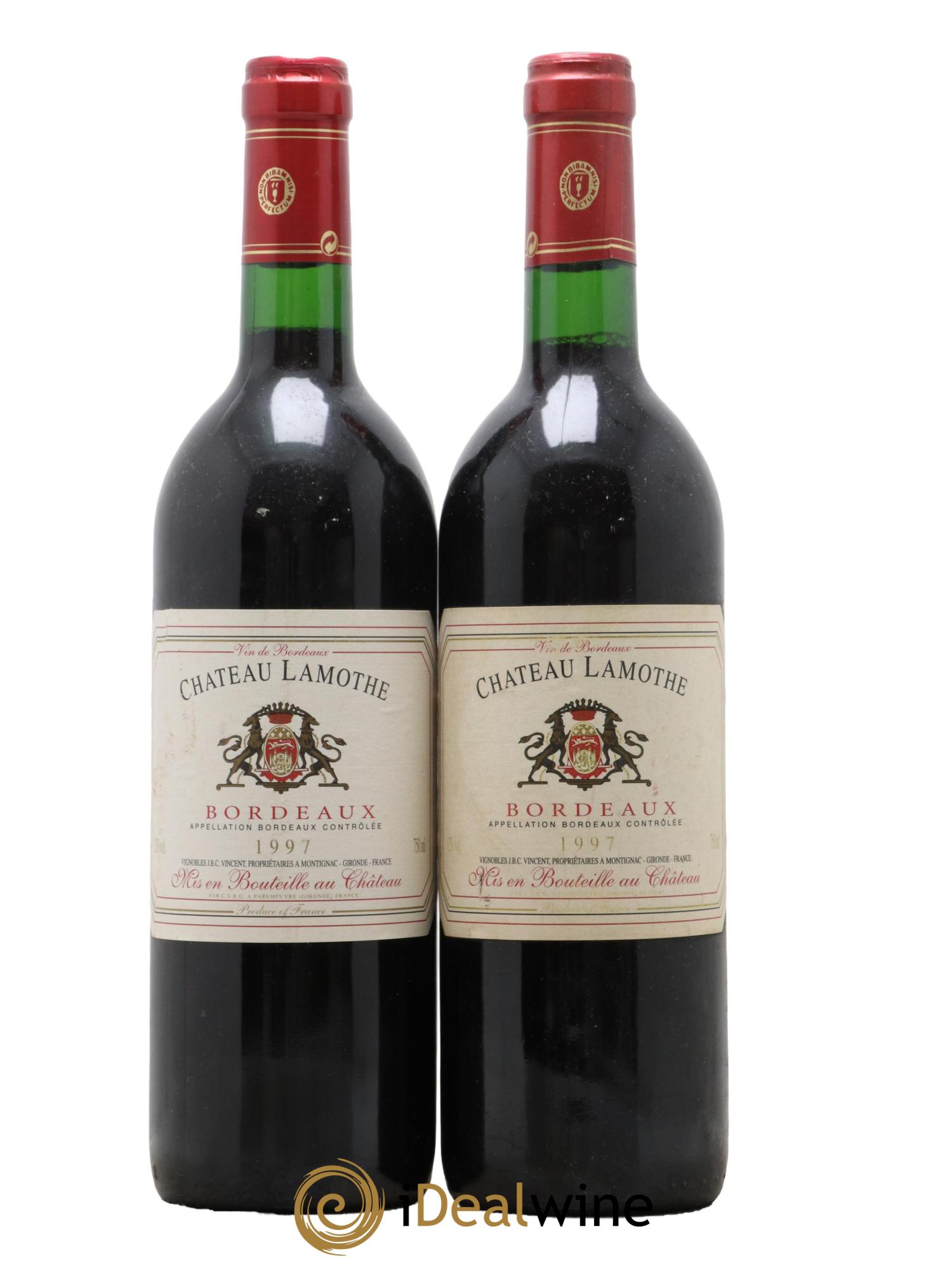 Bordeaux Château Lamothe 1997 - Lot de 2 bouteilles - 0