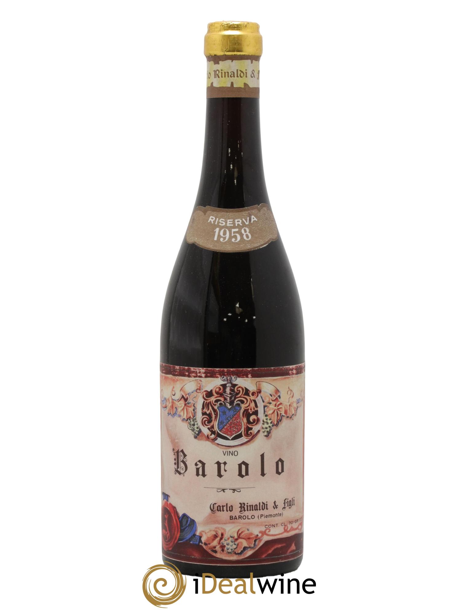Barolo Riserva Carlo Rinaldi 1958 - Lotto di 1 bottiglia - 0