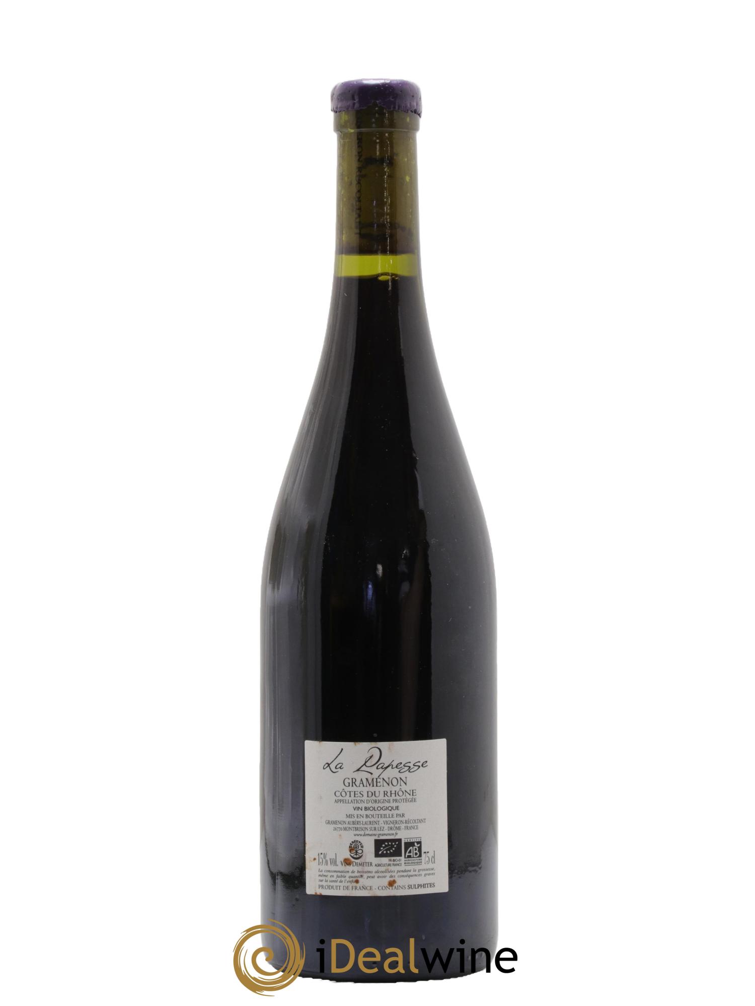 Côtes-du-Rhône La Papesse Domaine Gramenon 2020 - Lot de 1 bouteille - 1