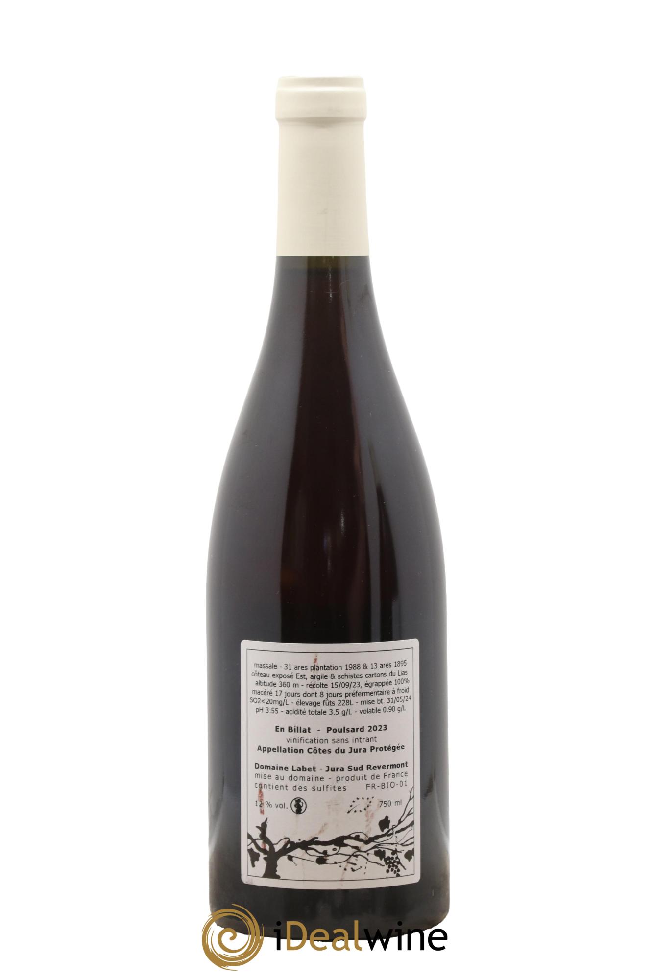 Côtes du Jura Poulsard En Billat Romain - Julien - Charline Labet 2023 - Posten von 1 Flasche - 1