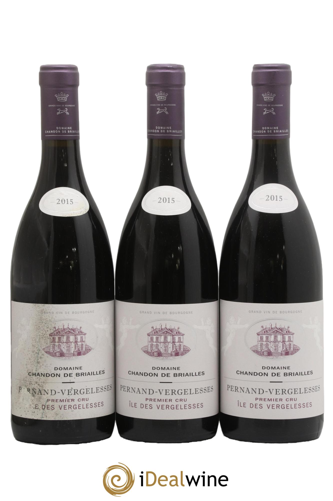 Pernand-Vergelesses 1er Cru Ile des Vergelesses Chandon de Briailles 2015 - Lot de 3 bouteilles - 0