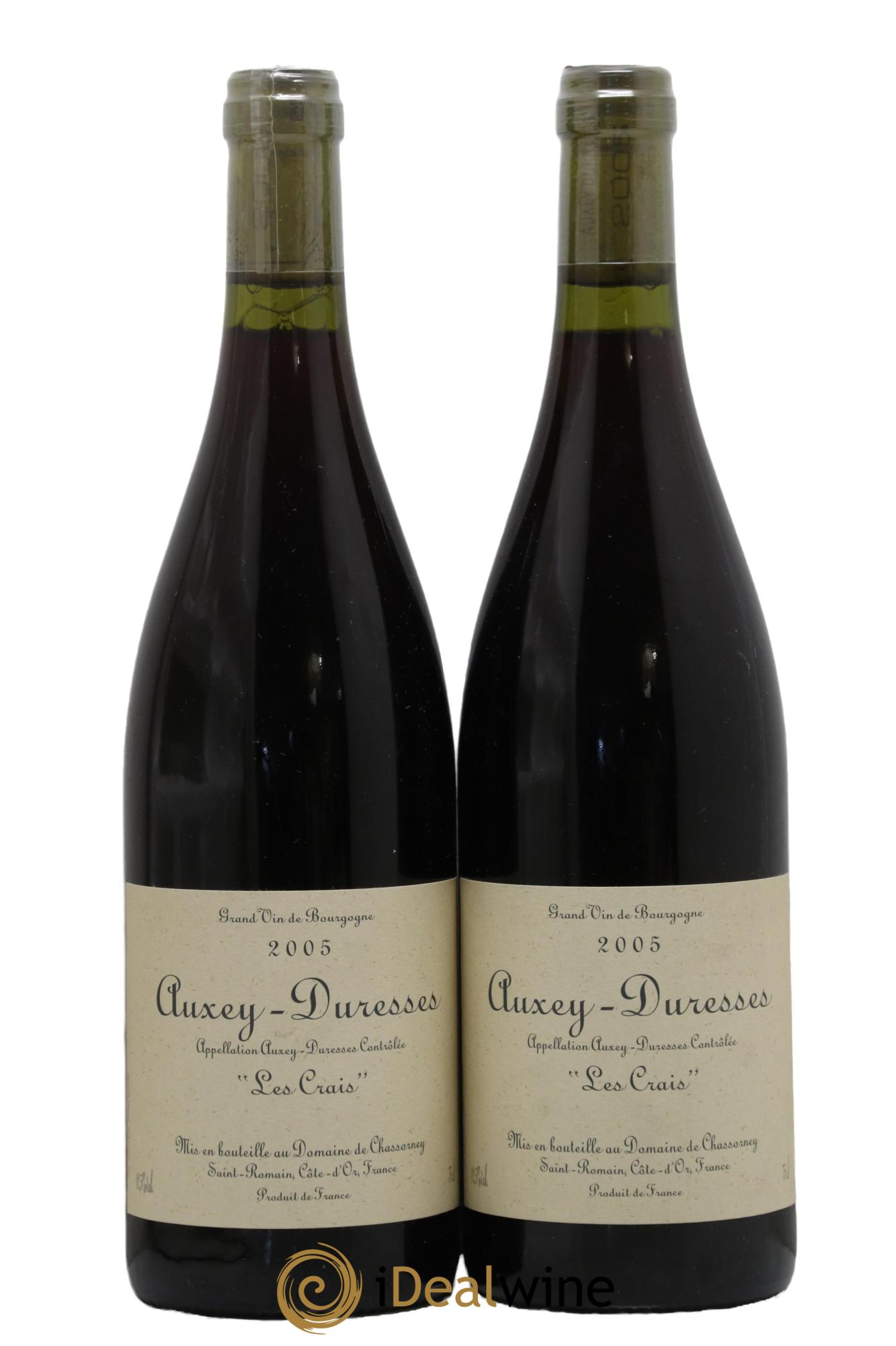 Auxey-Duresses Les Crais Domaine de Chassorney - Frédéric Cossard 2005 - Posten von 2 Flaschen - 0
