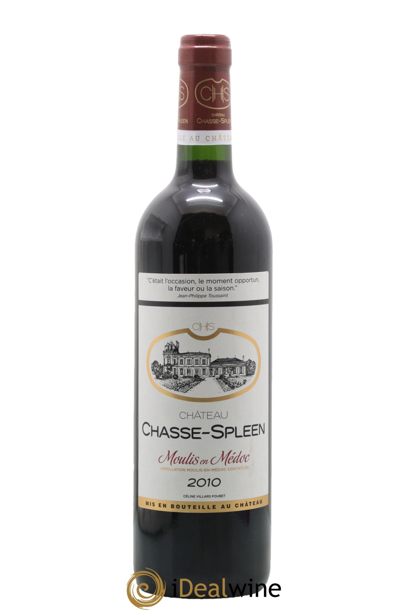 Château Chasse Spleen 2010 - Lot de 1 bouteille - 0