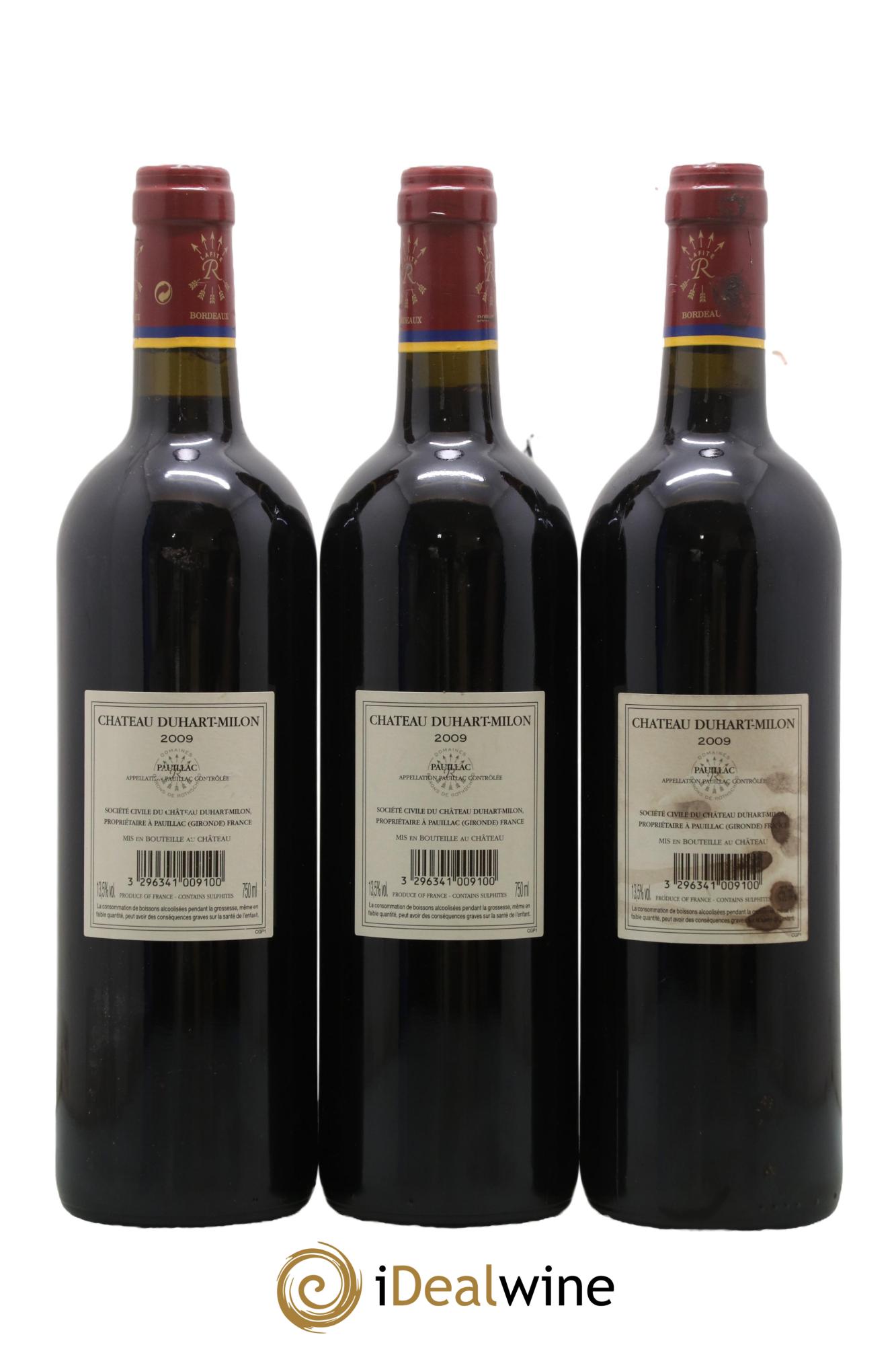 Château Duhart-Milon 4ème Grand Cru Classé 2009 - Lot de 3 bouteilles - 1