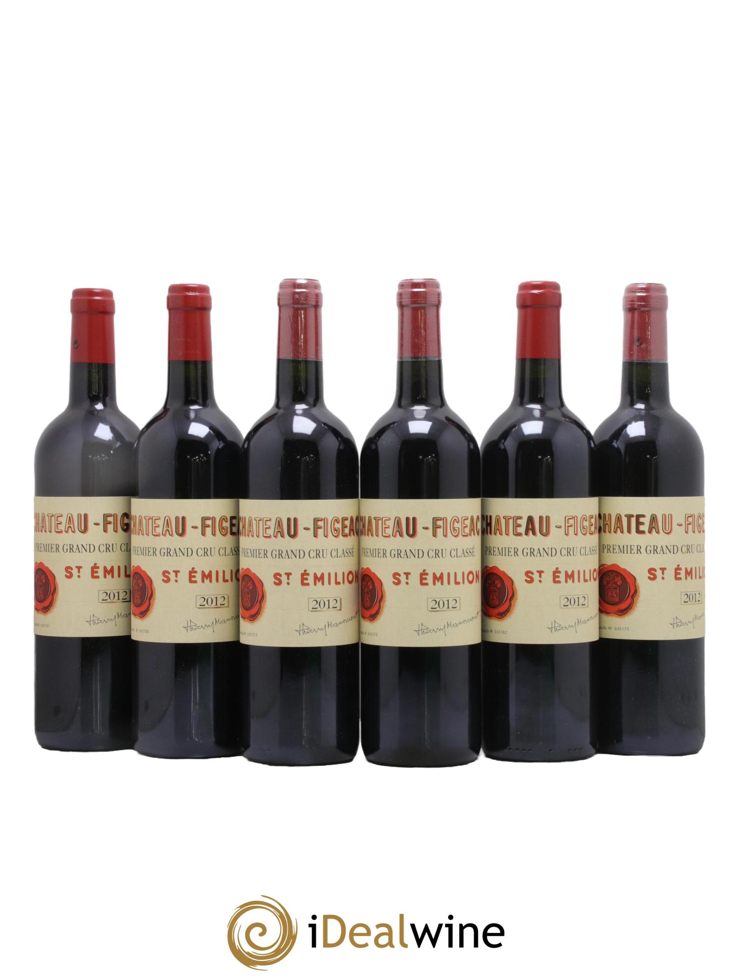Château Figeac 1er Grand Cru Classé A 2012 - Lotto di 6 bottiglie - 0