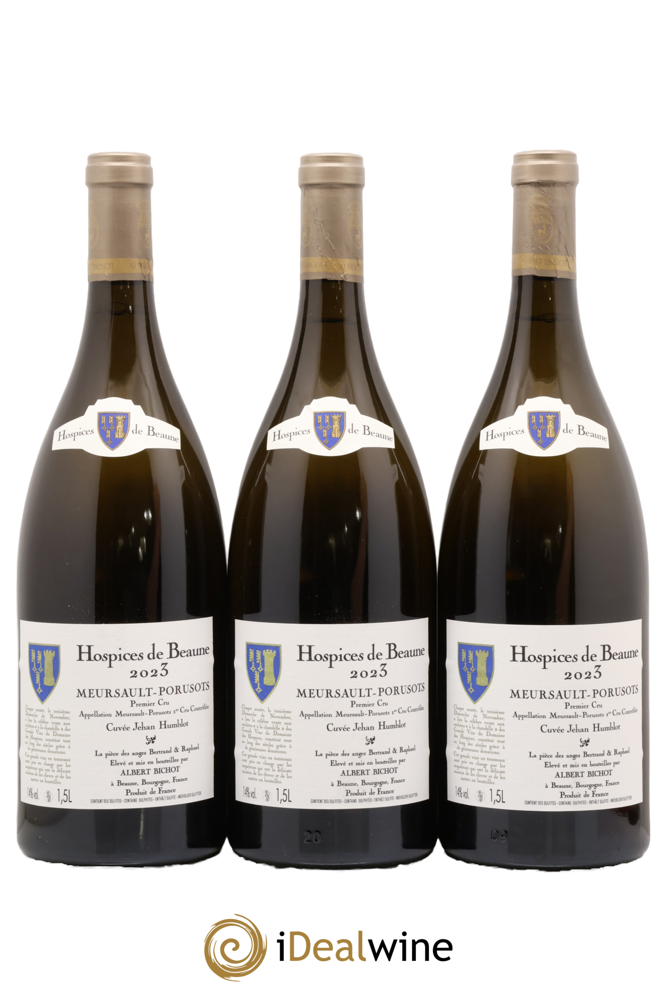 Meursault 1er Cru Les Porusots Cuvée Jehan Humblot Maison Albert Bichot Hospices De Beaune 2023 - Lot of 3 magnums - 0
